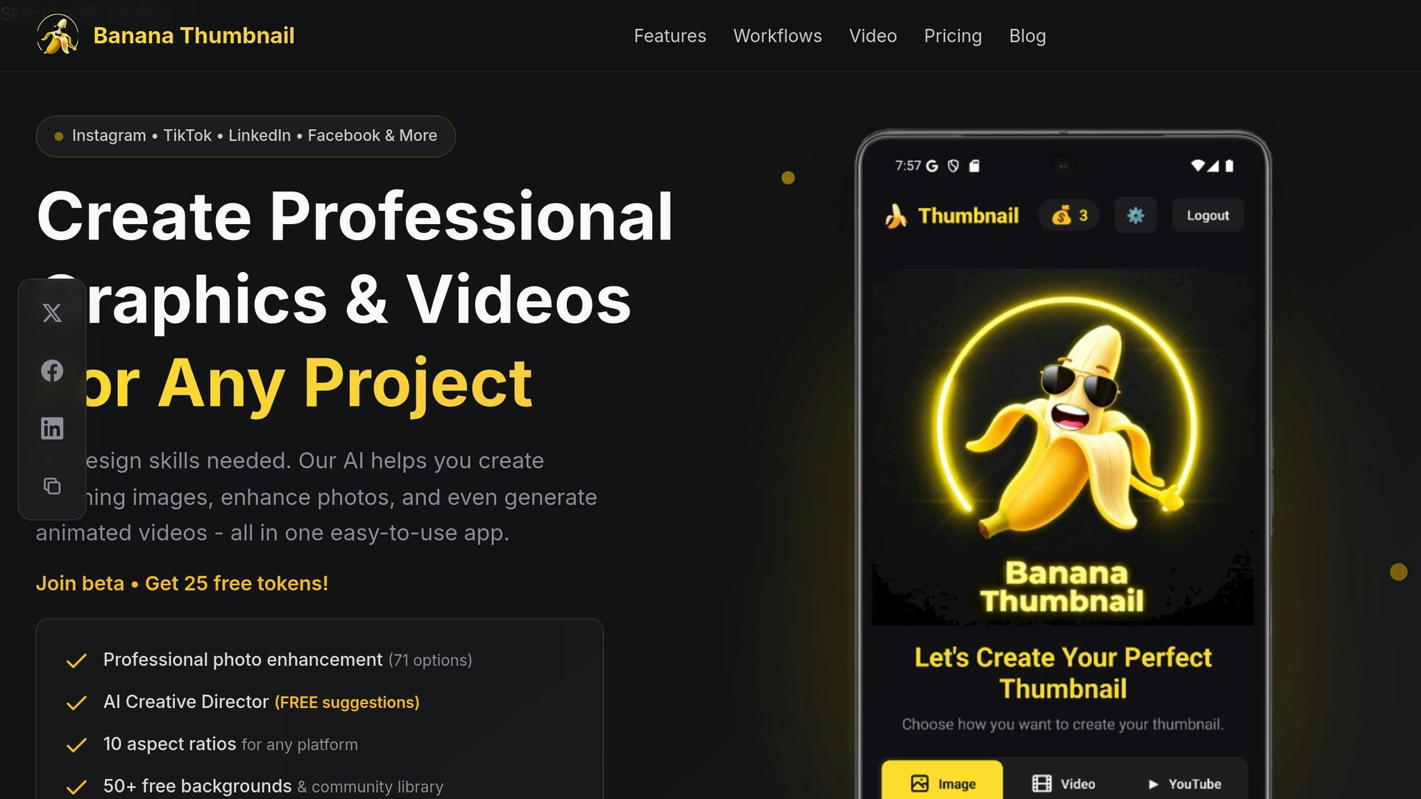 Bananathumbnail app in action