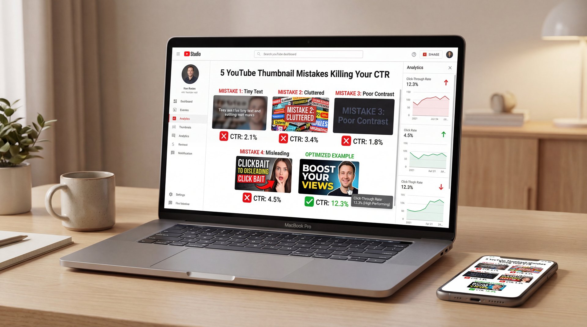 5 YouTube Thumbnail Mistakes Killing Your CTR - click-through rate, thumbnail legibility, mobile thumbnail size guide