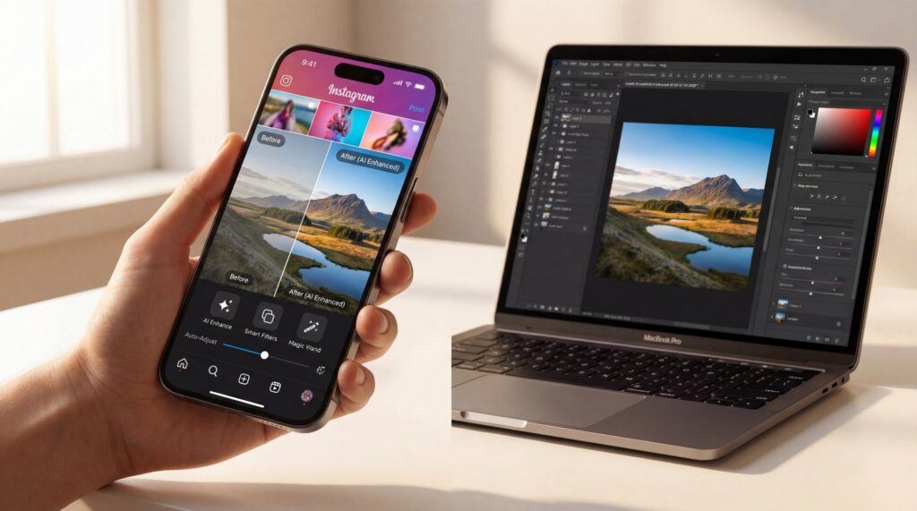 AI Photo Editing for Instagram: Expert Tips & Tools - AI image enhancement, automated photo editing, Instagram Restyle guide