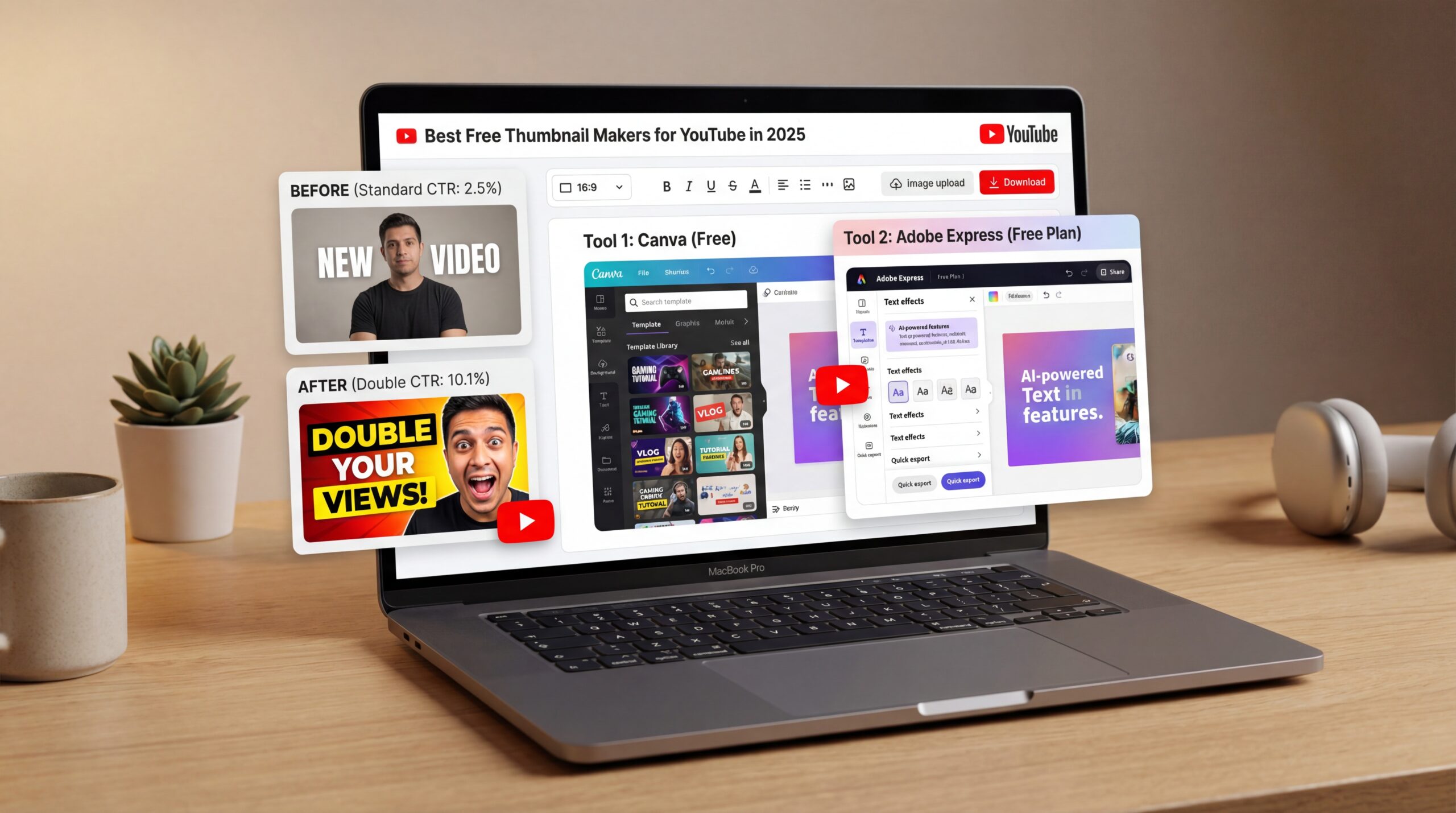 Best Free Thumbnail Makers for YouTube in 2025 (Double CTR) - click-through rate, thumbnail optimization, YouTube CTR guide