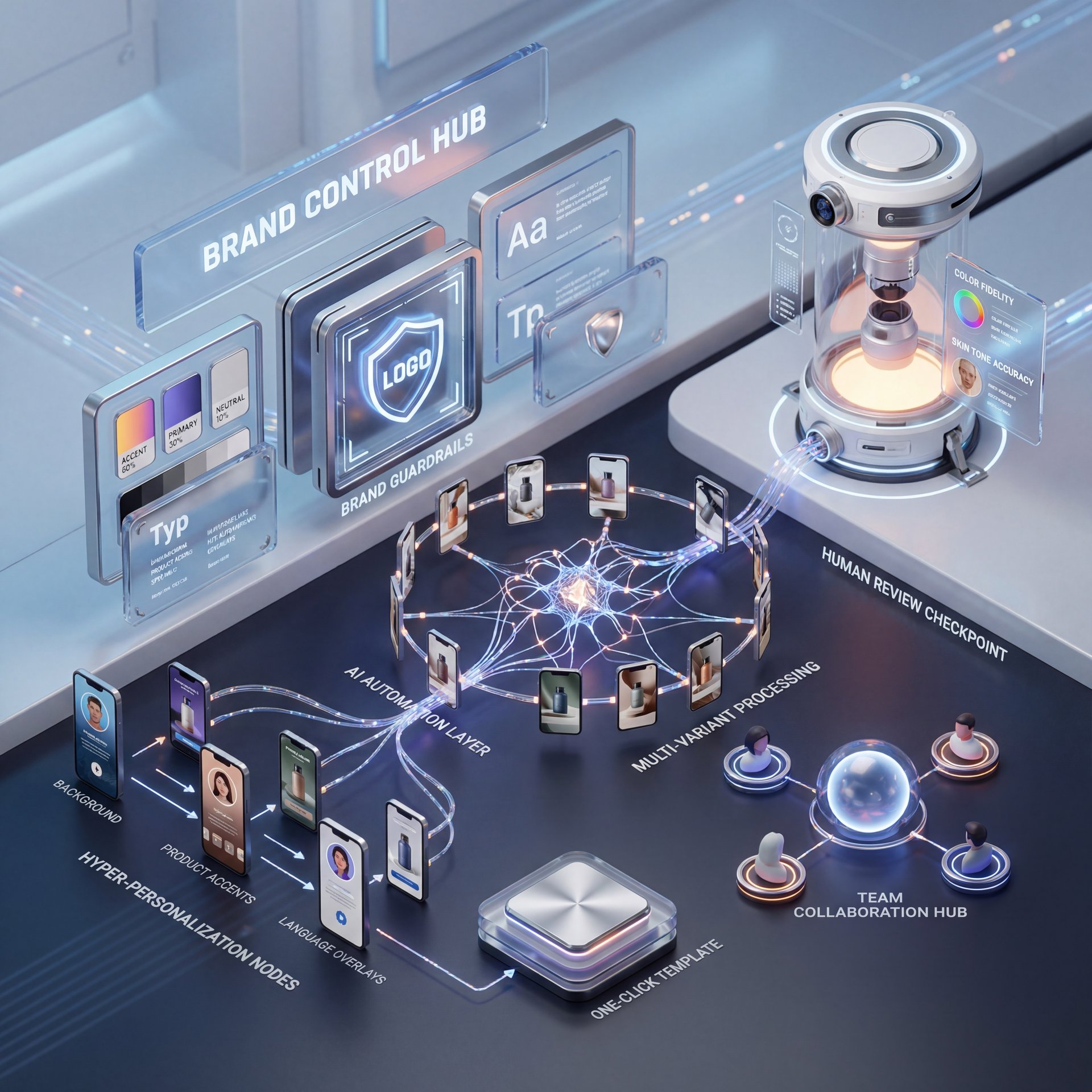 Illustration showing For Professionals: Brand Control, Mobile-First, and Hyper-Personalization