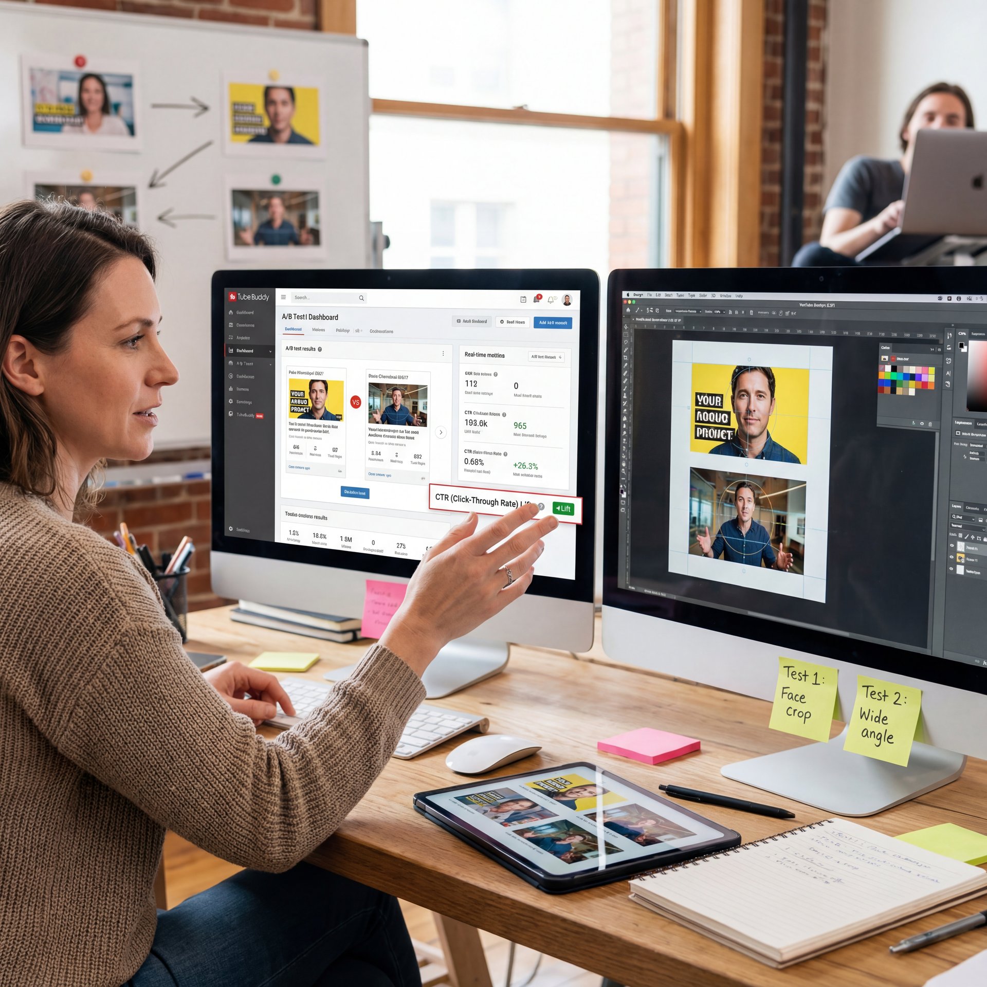 Illustration showing How do AI tools improve thumbnail CTR?
