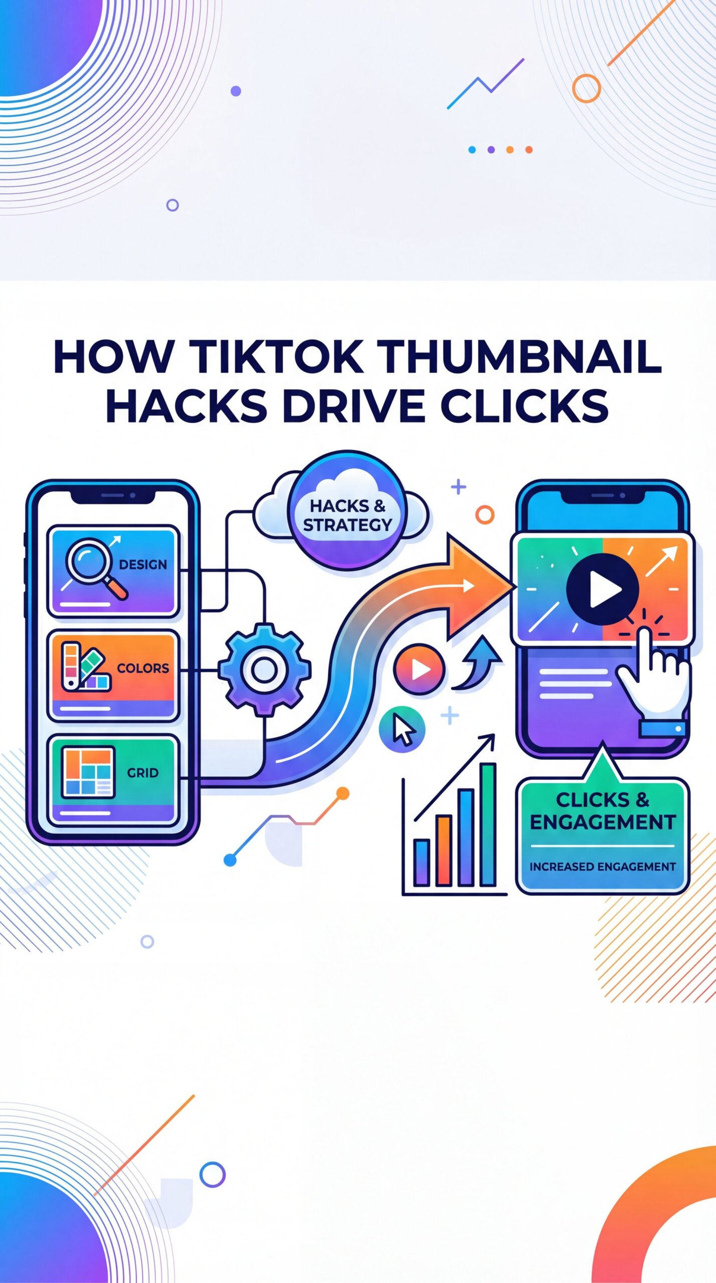 Illustration showing How do TikTok thumbnail hacks drive clicks?