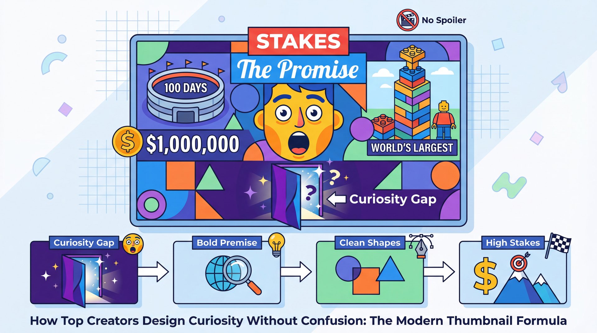 Illustration showing How do top creators design curiosity without confusion?