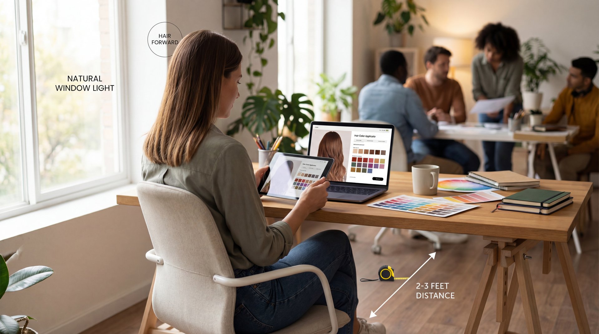 Illustration showing How do you try a new hair color with AI (and trust the result)?