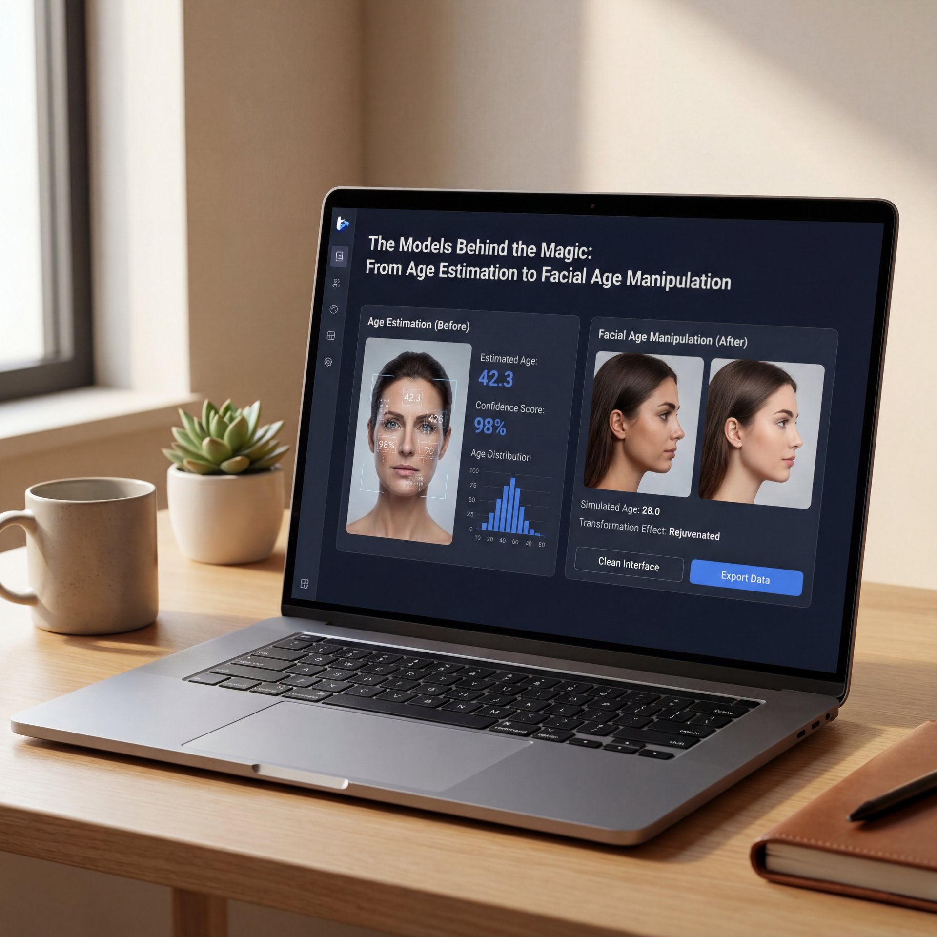 Illustration showing The Models Behind the Magic: From Age Estimation to Facial Age Manipulation