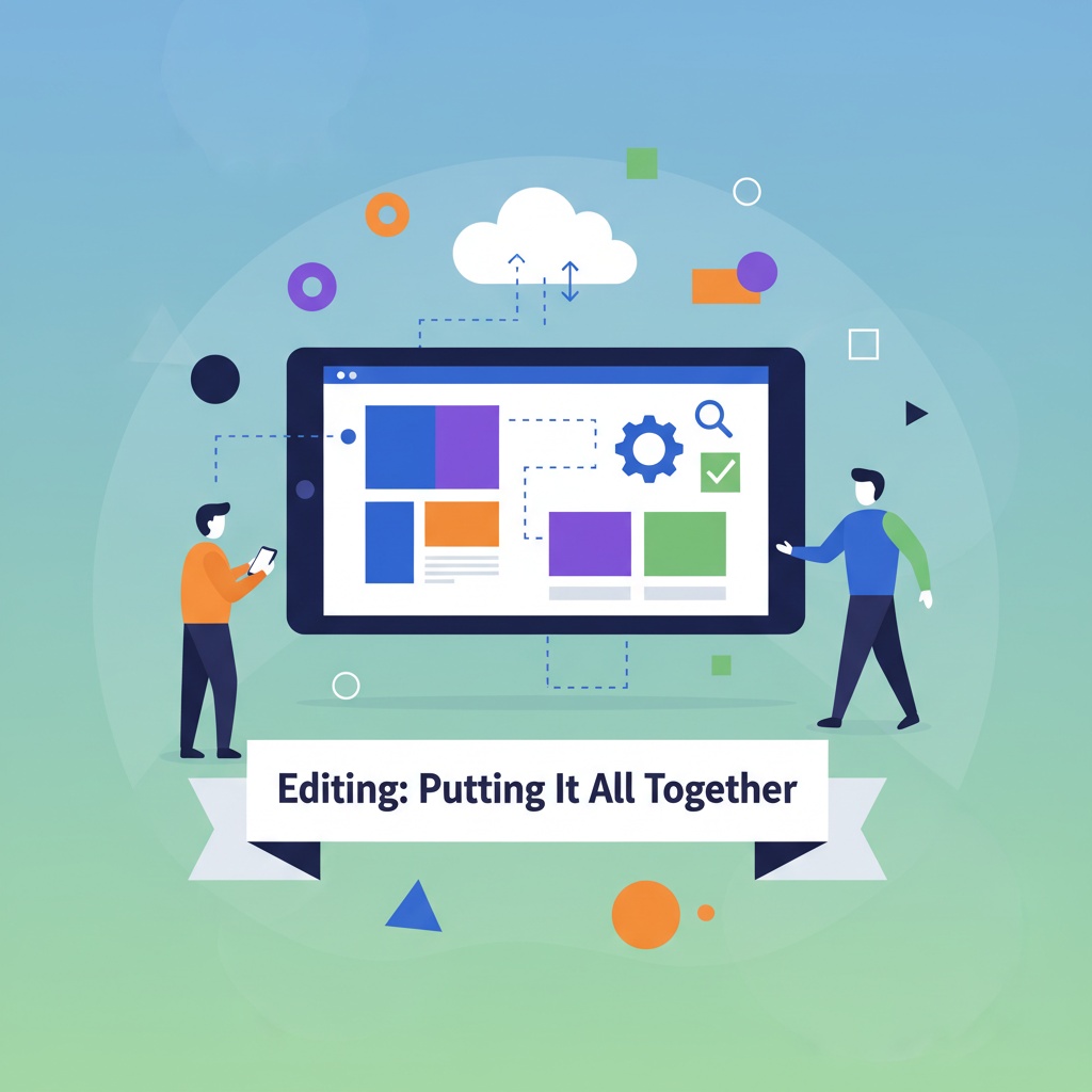 Editing: Putting It All Together illustration featuring thumbnail psychology and click-through rate