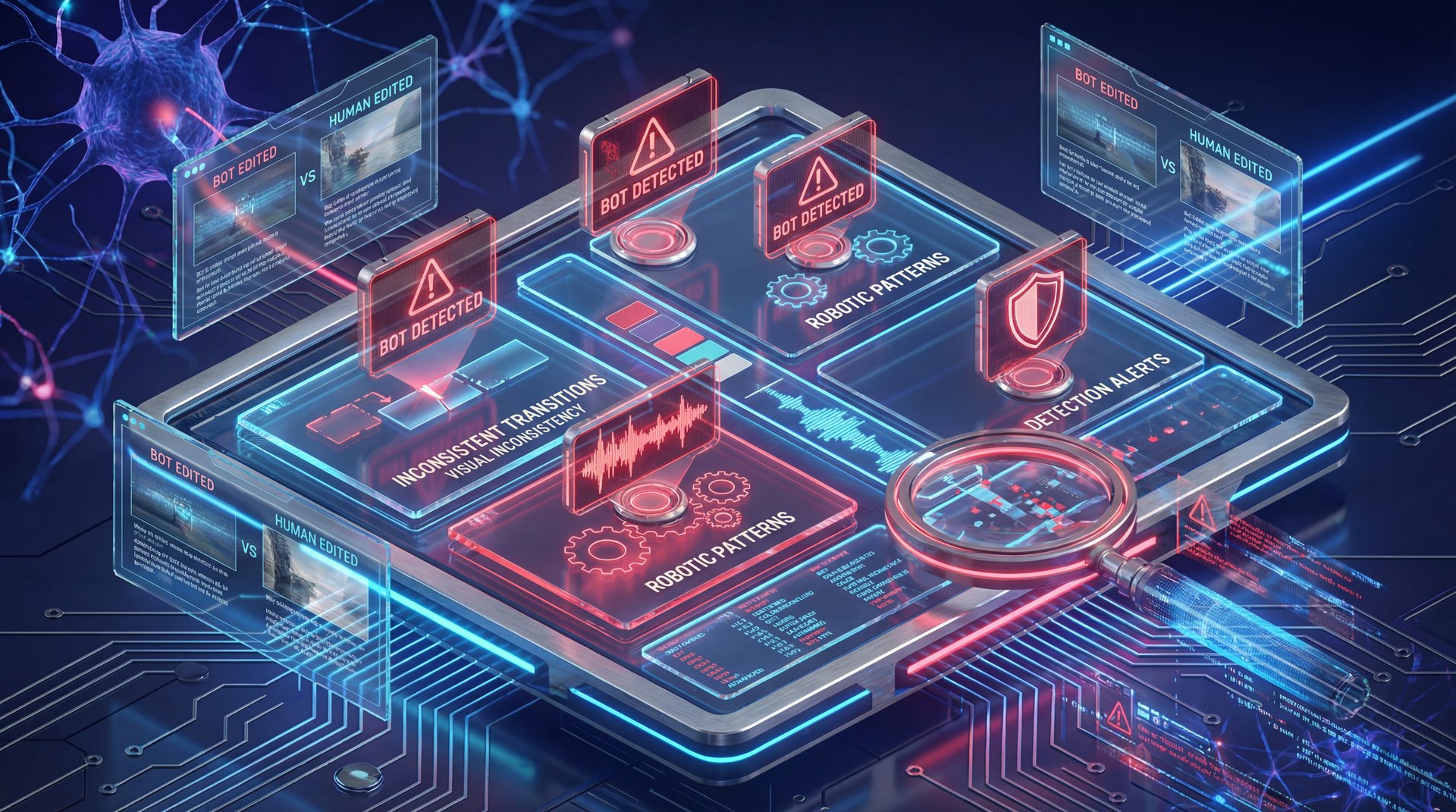 5 AI Editing Mistakes That Expose Bot Usage - auto-generated subtitles, AI narration pacing, visual transitions guide
