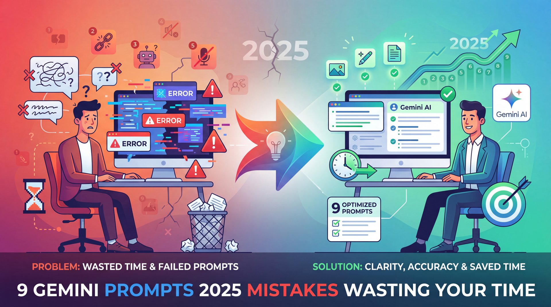 9 Gemini Prompts 2025 Mistakes Wasting Your Time - prompt engineering, AI hallucinations, context window guide