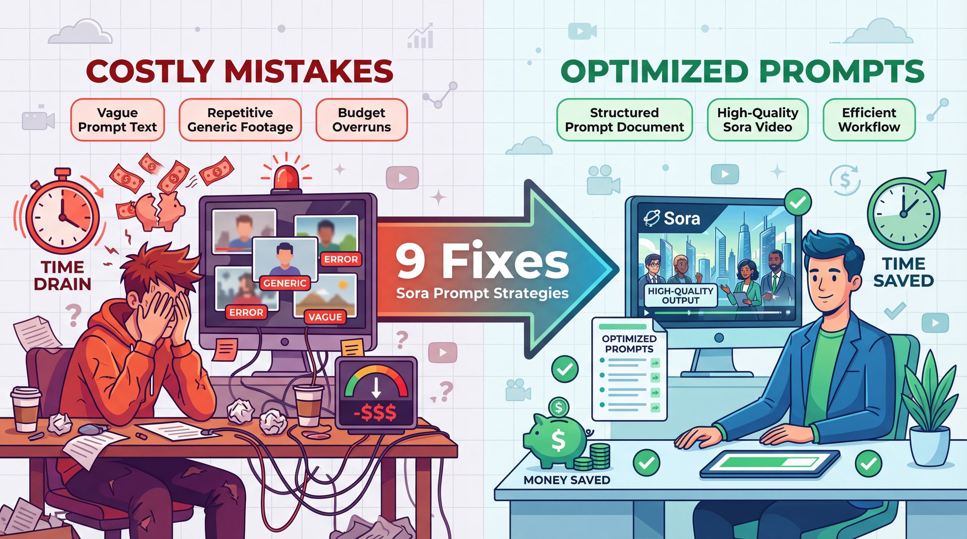 9 Sora Prompt Mistakes Costing You Time & Money - text-to-video prompts, AI video quality, generative video workflow guide