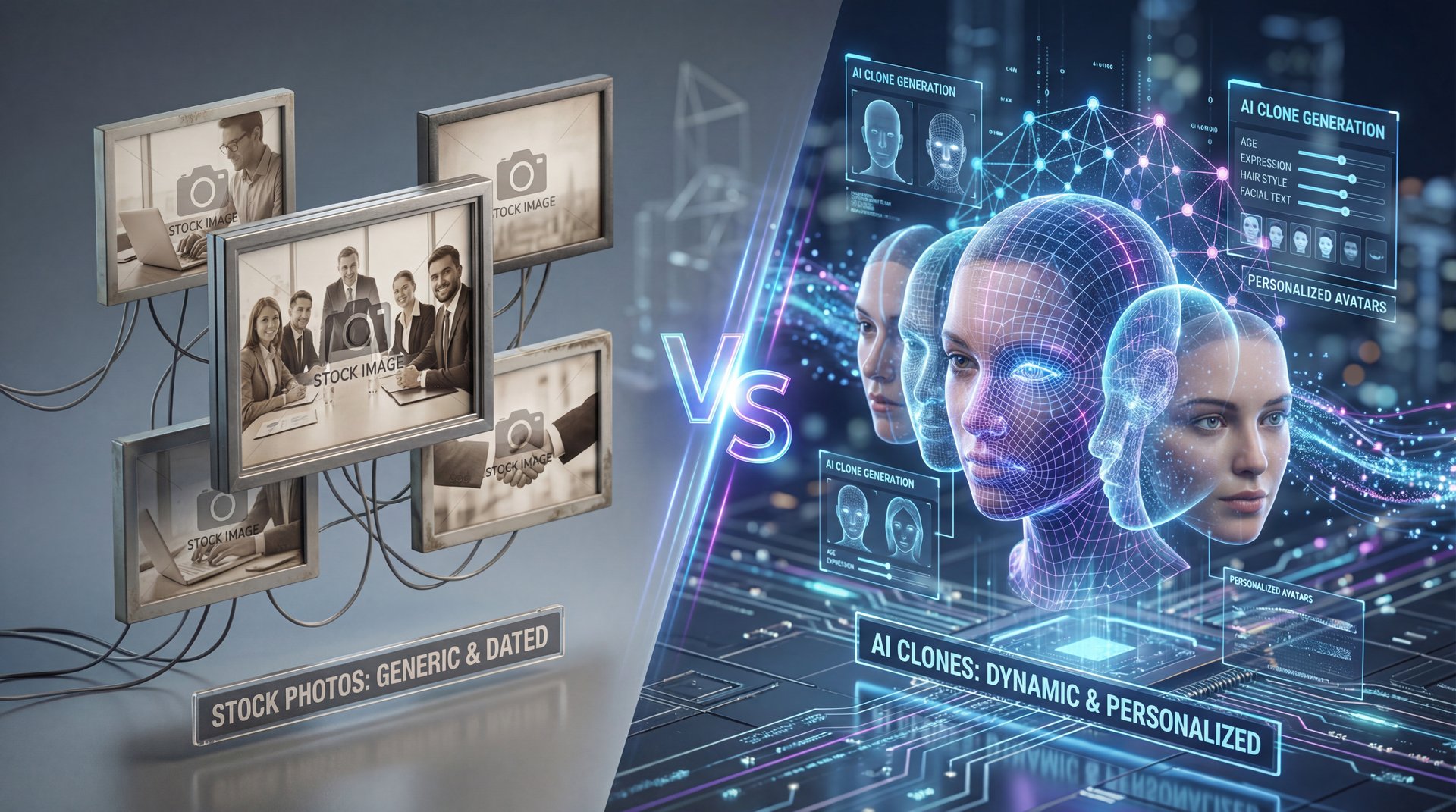 AI Clones vs Stock Photos: Why I Made the Switch - digital avatar, AI-generated visuals, synthetic media guide