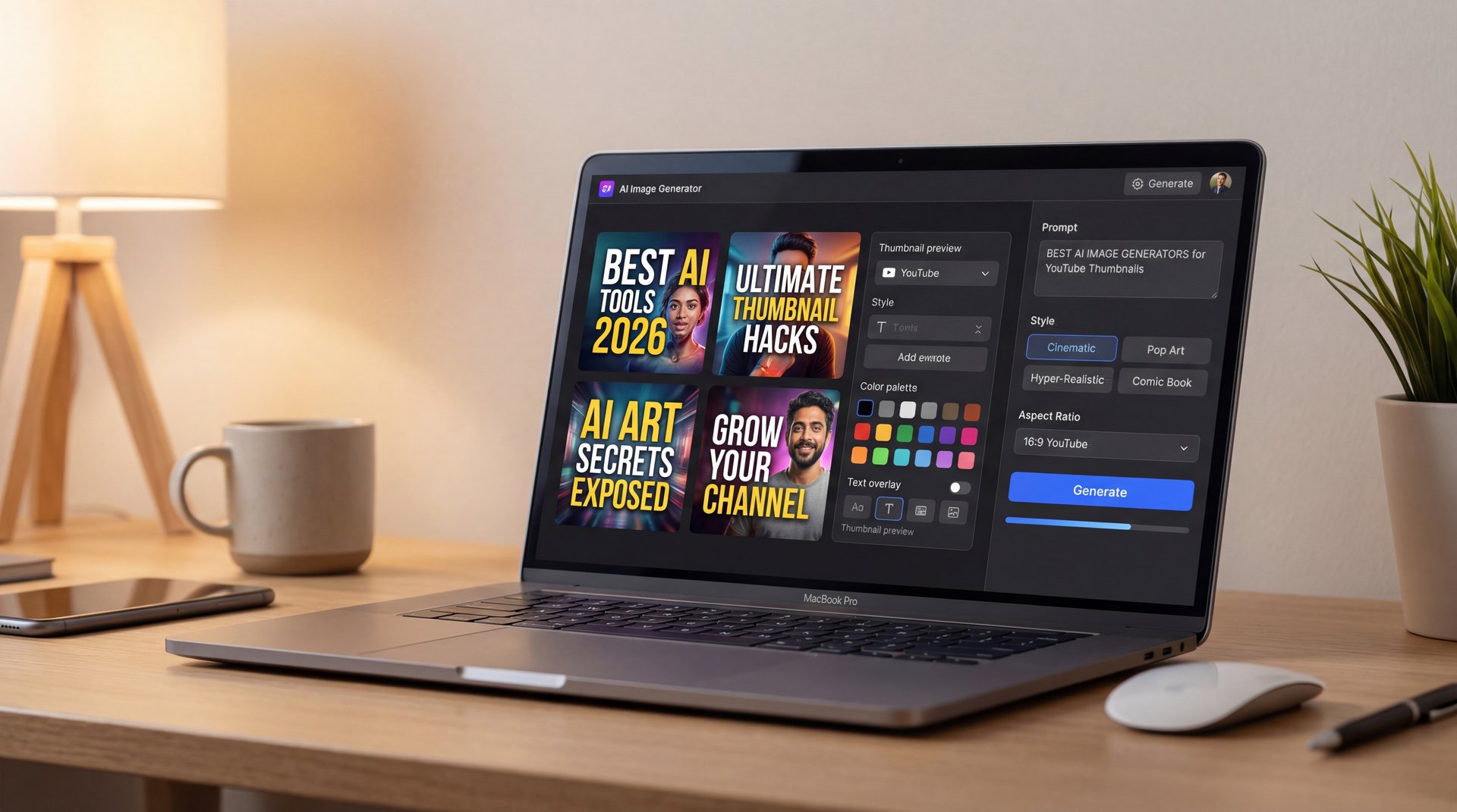 Best AI Image Generators for YouTube Thumbnails - text-to-image AI, photorealistic generation, prompt engineering guide