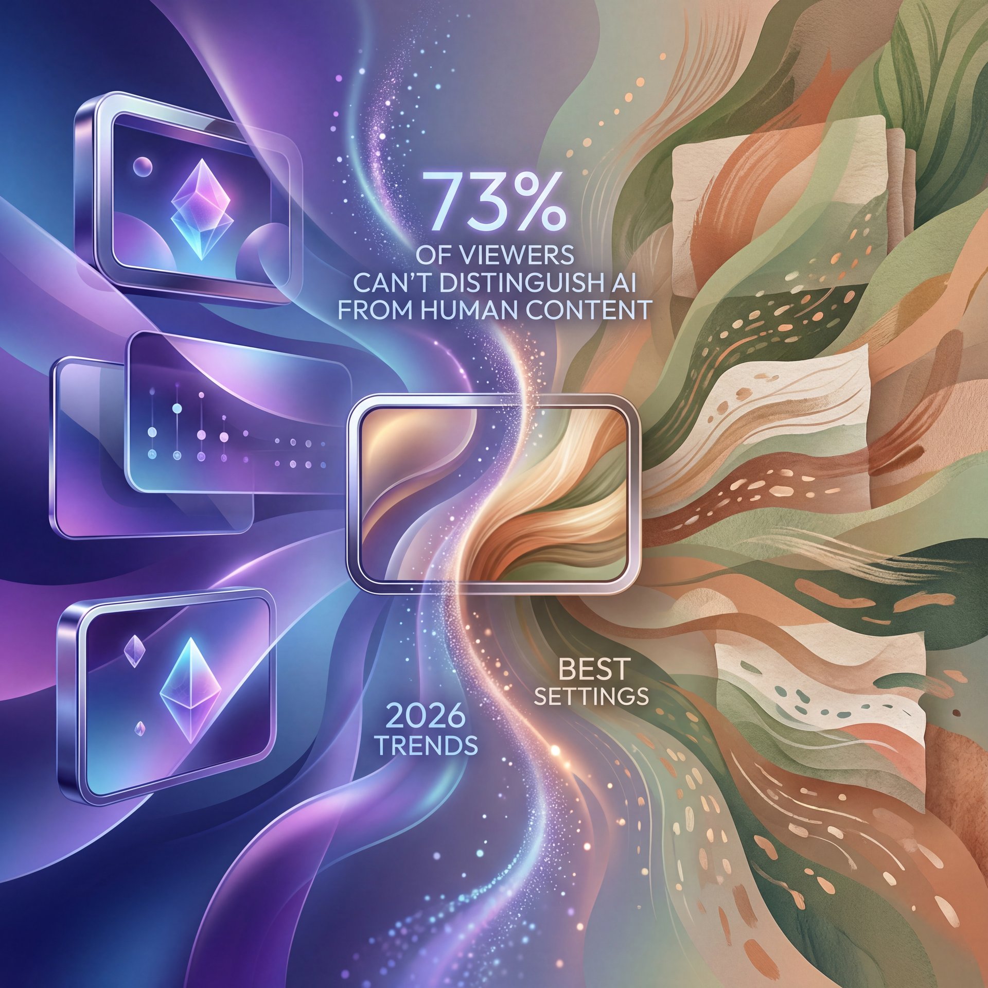 Illustration showing Best AI Thumbnail Generator Settings for 2026 Trends