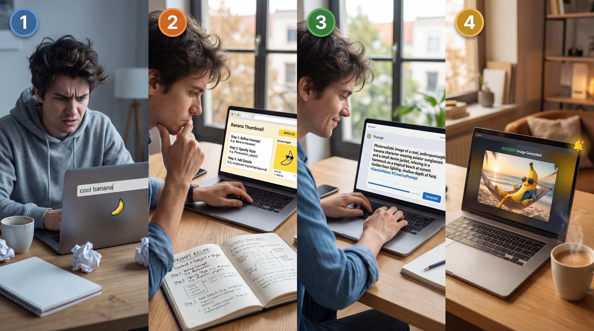 Illustration showing Best Gemini Nano Banana Prompts for Creators