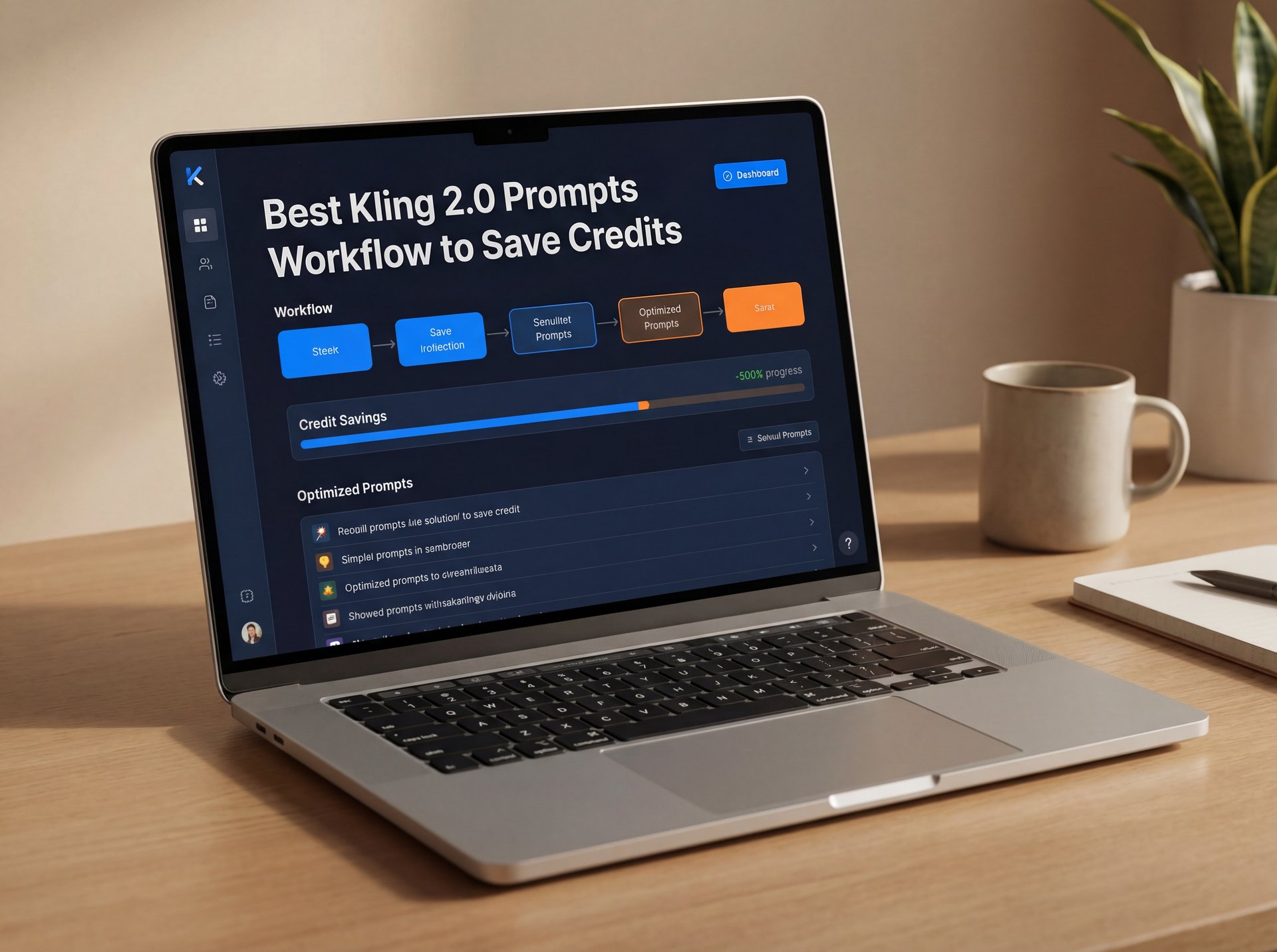 Illustration showing Best Kling 2.0 Prompts Workflow to Save Credits (yes, really)