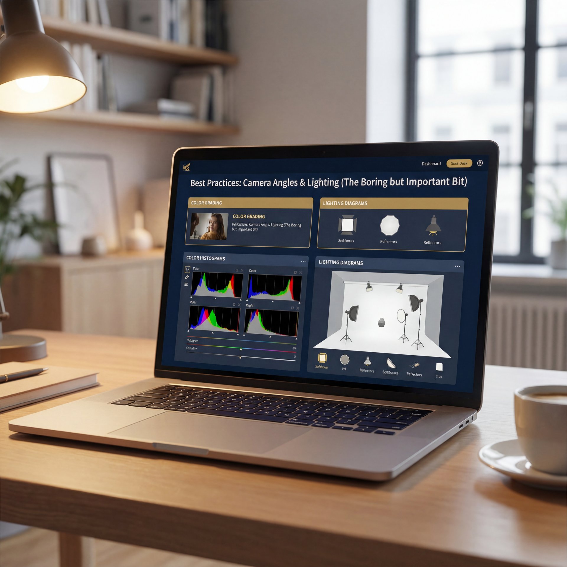 Illustration showing Best Practices for Camera Angles and Lighting (the boring but important bit)