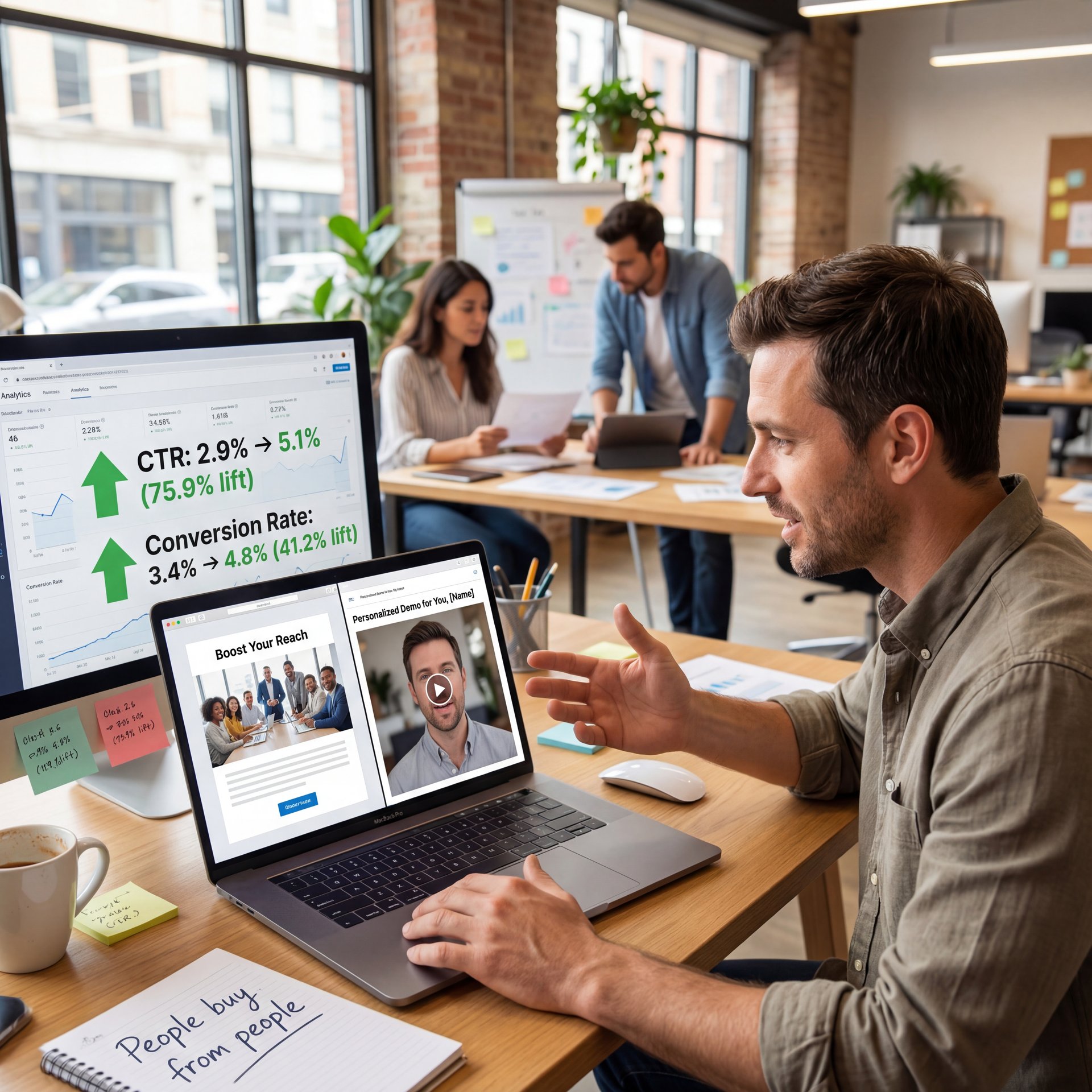 Illustration showing Do AI Clones vs Stock Photos Actually Convert?