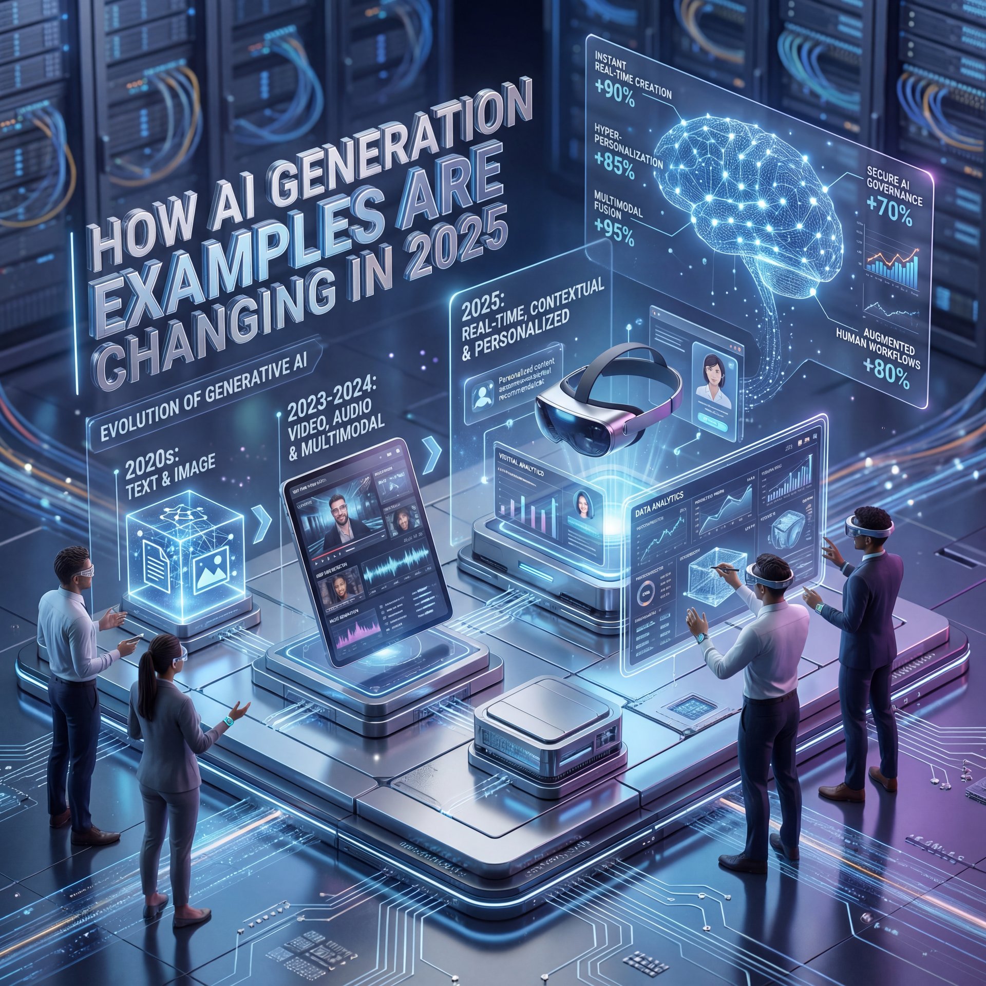 Illustration showing How AI Generation Examples Are Changing in 2025