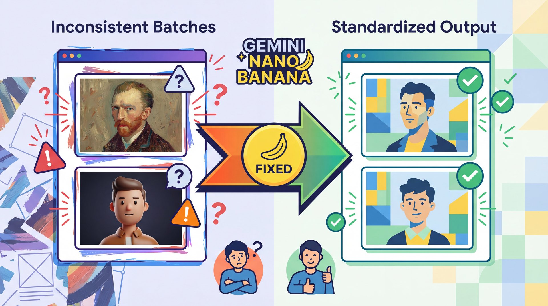 Illustration showing How to Fix Inconsistent Styles in Gemini Nano Banana