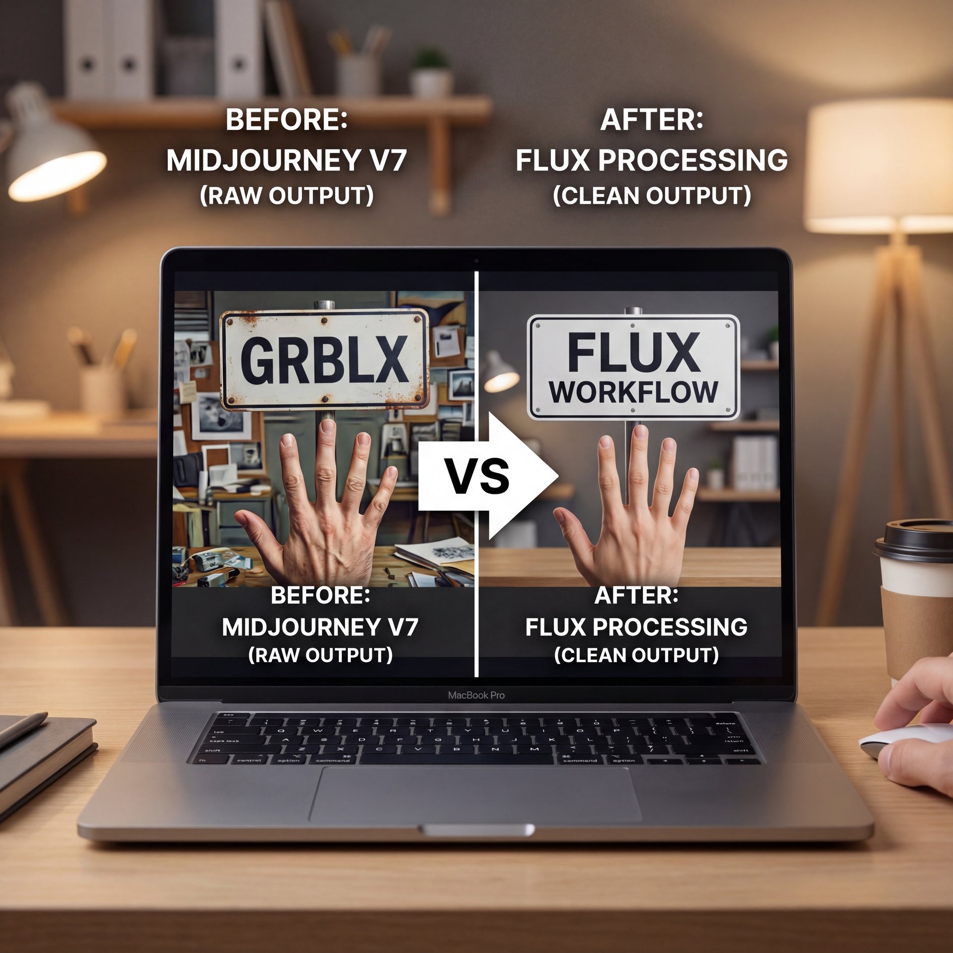 Illustration showing How to Set Up Your Midjourney V7 Flux Workflow