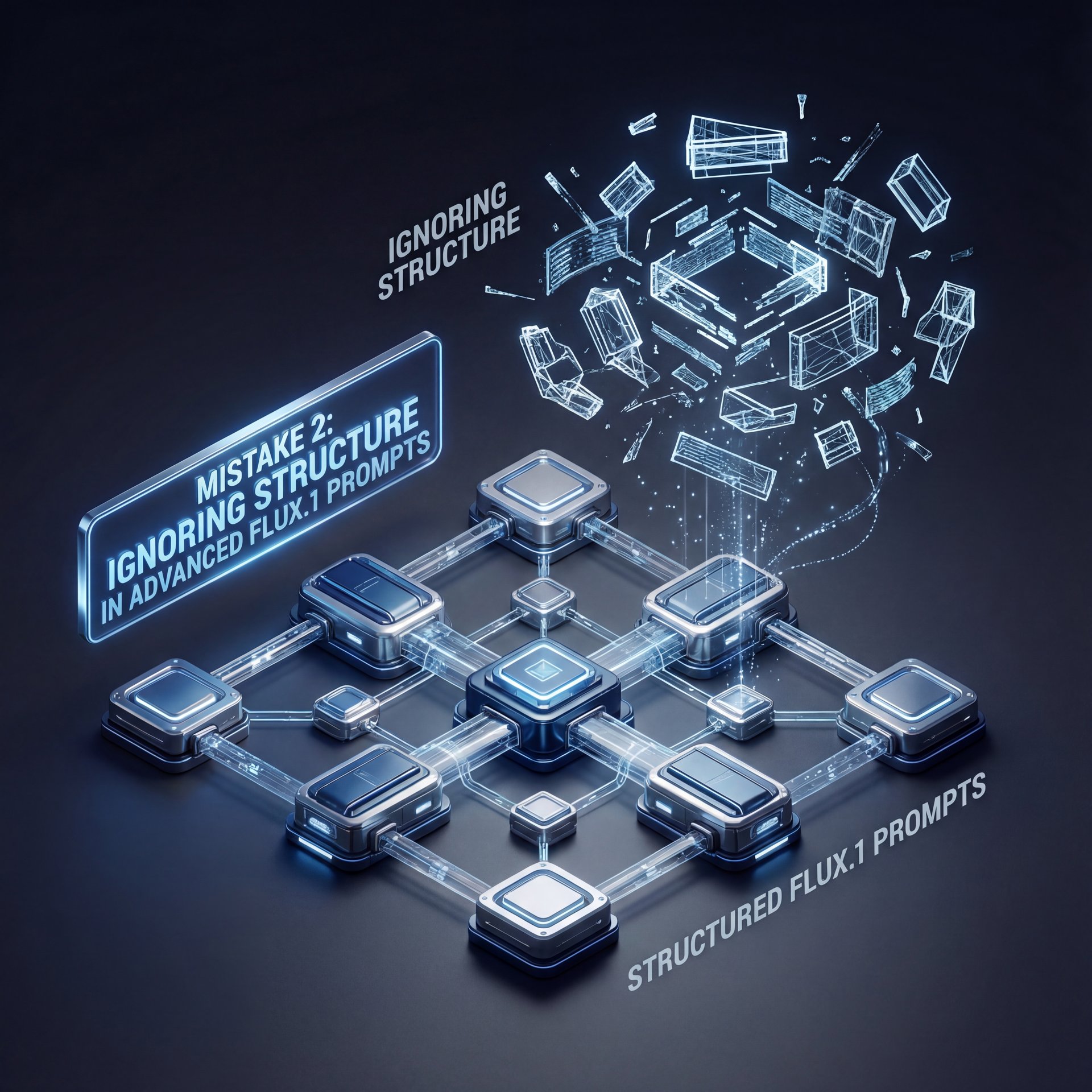 Illustration showing Mistake 2: Ignoring Structure in Advanced Flux.1 Prompts