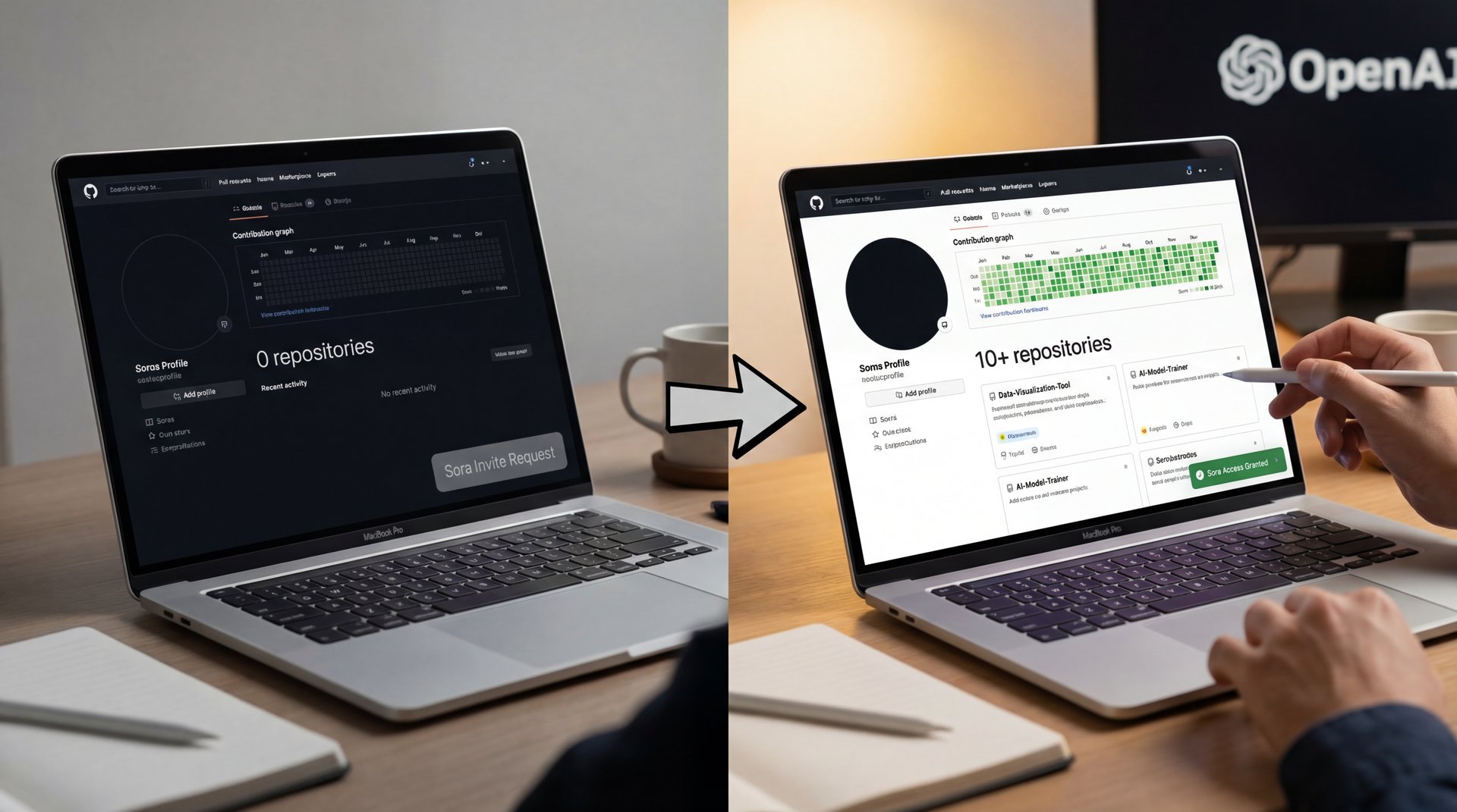 Illustration showing Mistake #2: Seeking a Sora Invite Code with Empty GitHub