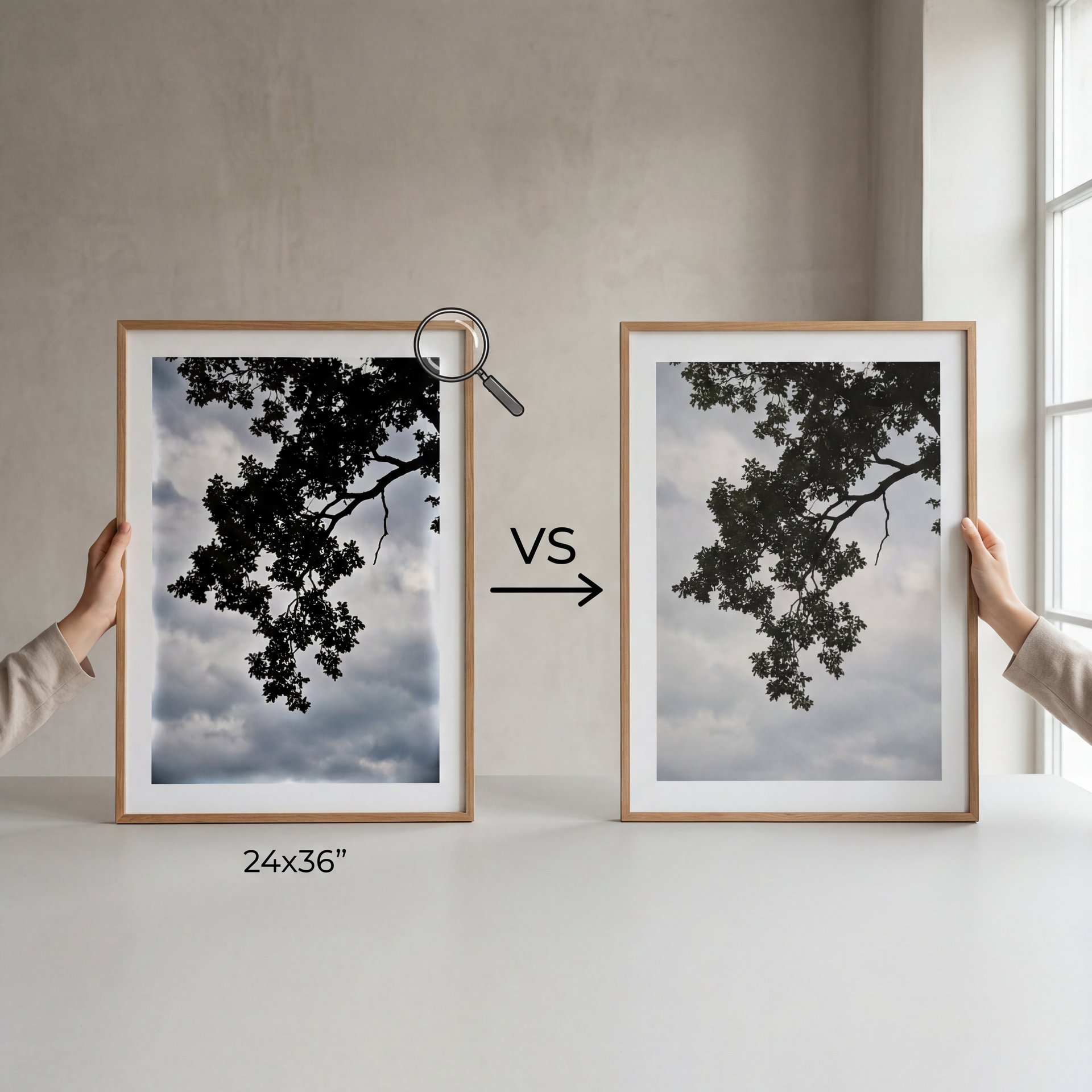 Illustration showing Mistakes to Avoid When You Upscale Images for Print