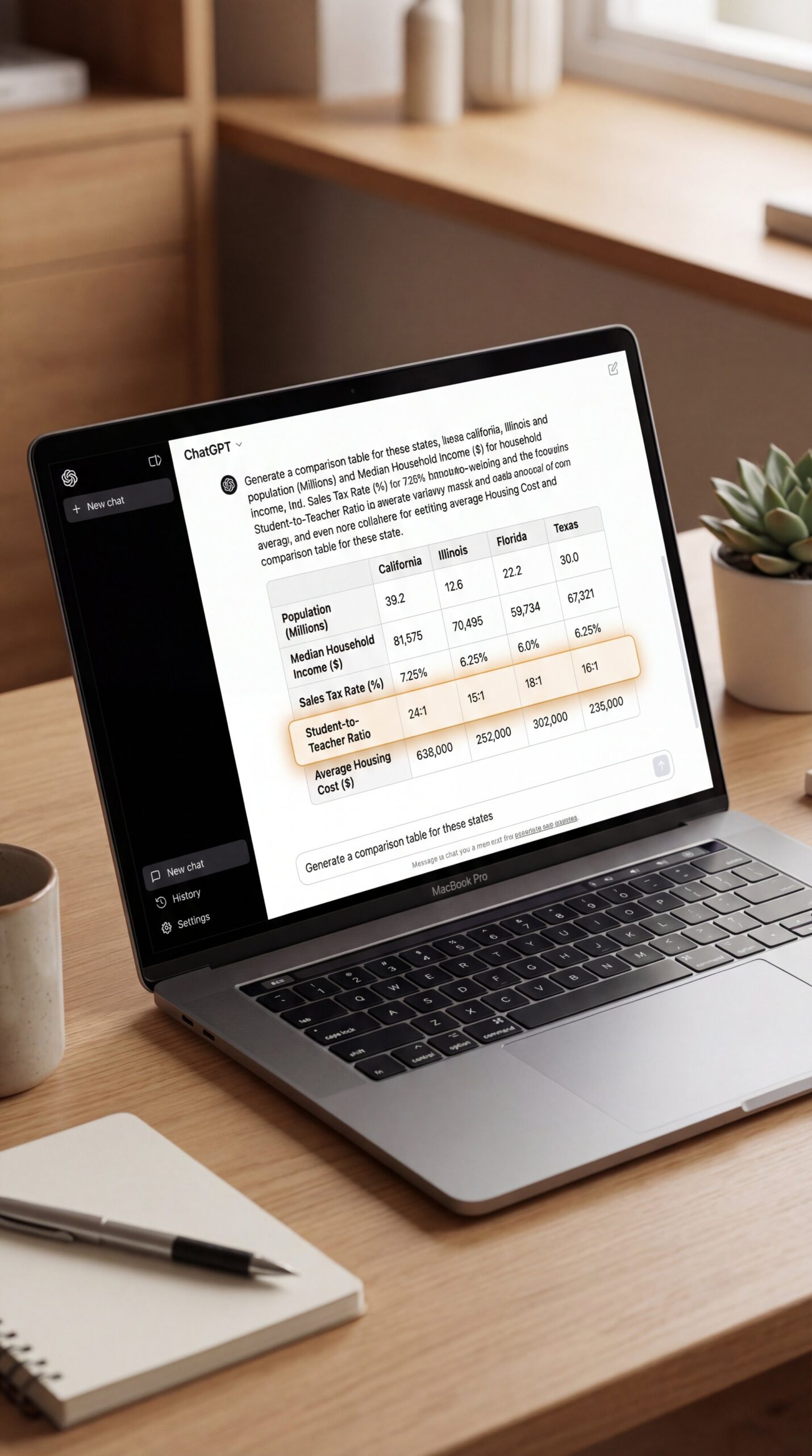Illustration showing The Power of the Comparison Table