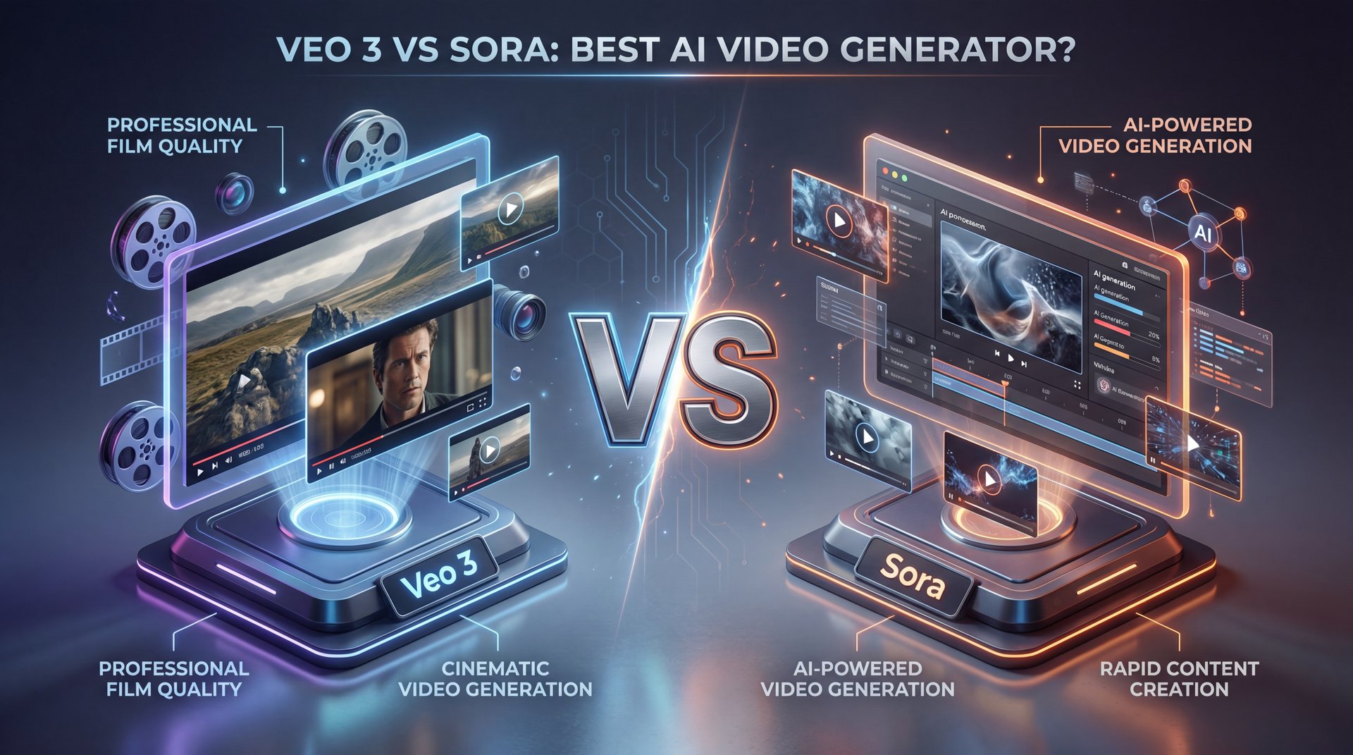 Veo 3 vs Sora: Best AI Video Generator? - generative AI video, AI creative director, cinematic AI tool guide
