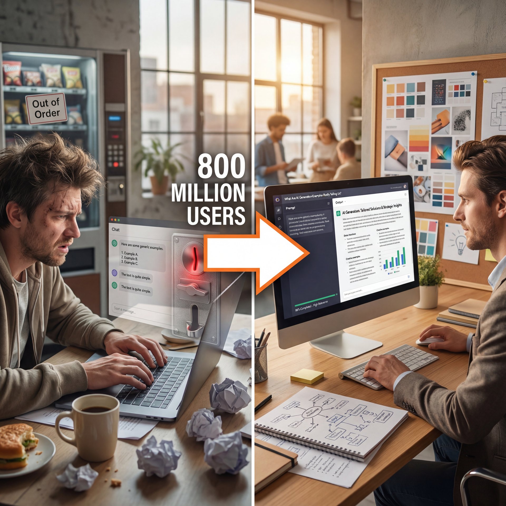 Illustration showing What Are AI Generation Examples Really Telling Us?