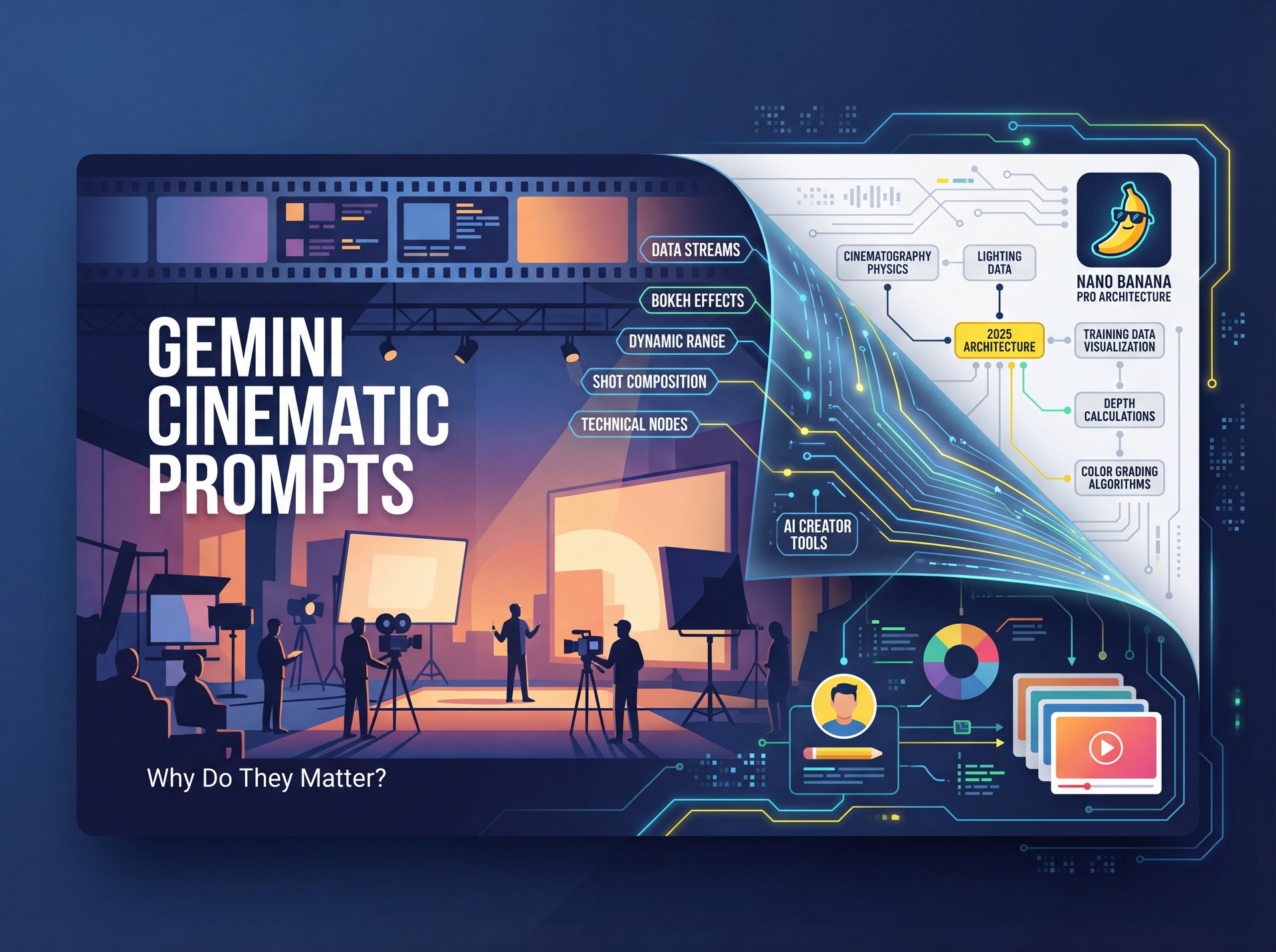 Illustration showing What Are Gemini Cinematic Prompts and Why Do They Matter? (I know, I know)