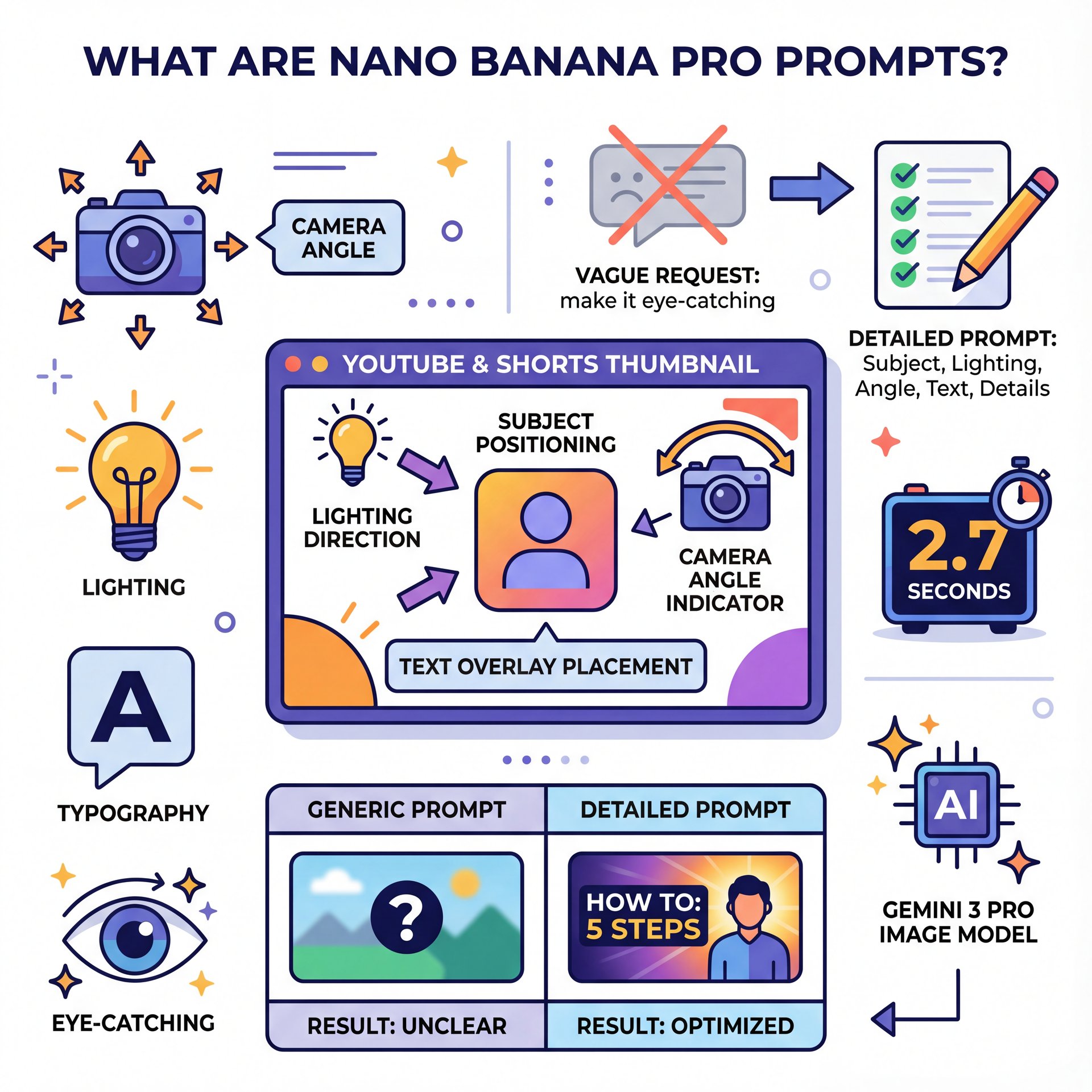 Illustration showing What Are Nano Banana Pro prompts for YouTube & Shorts?
