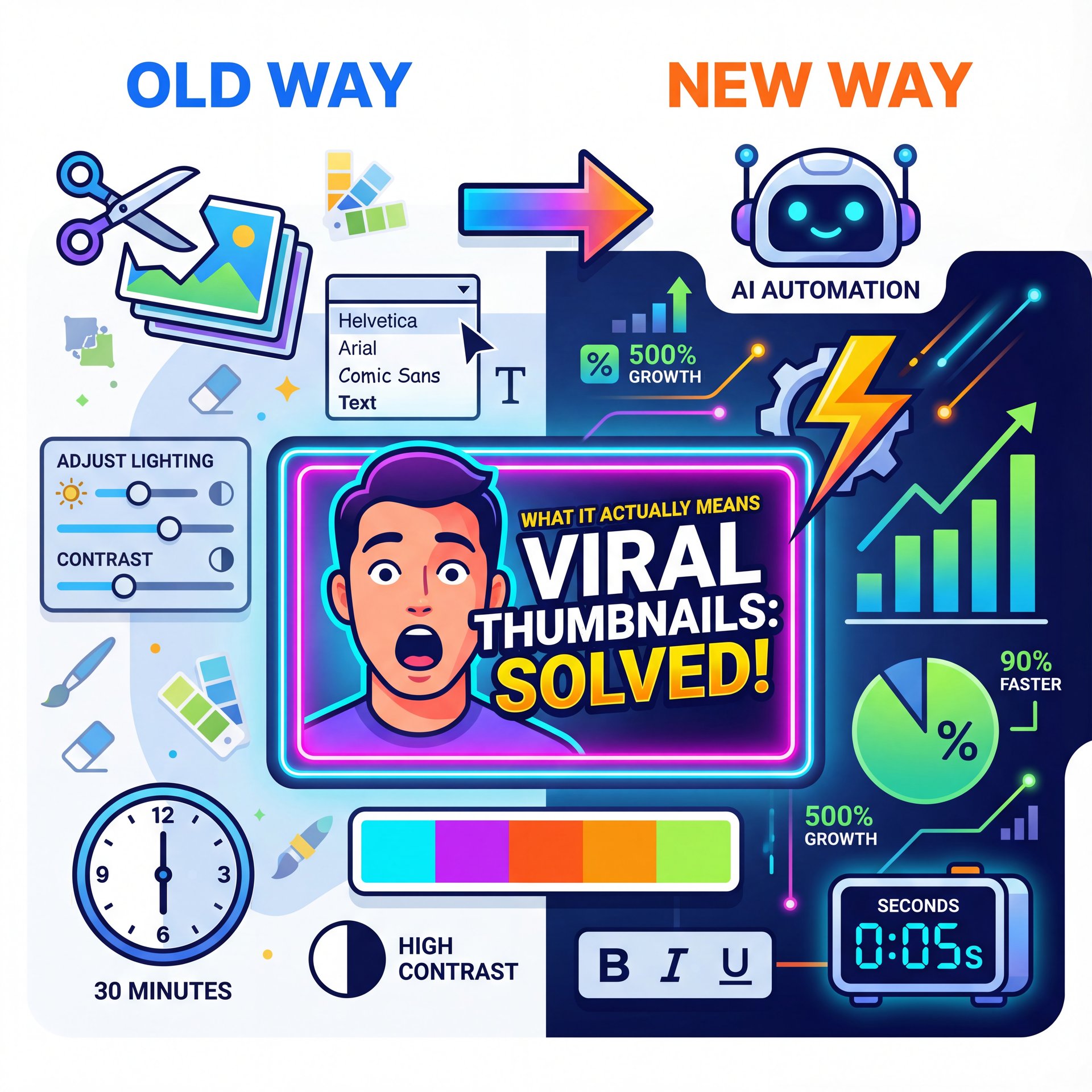 Illustration showing What Does It Actually Mean to Generate Viral Thumbnails?