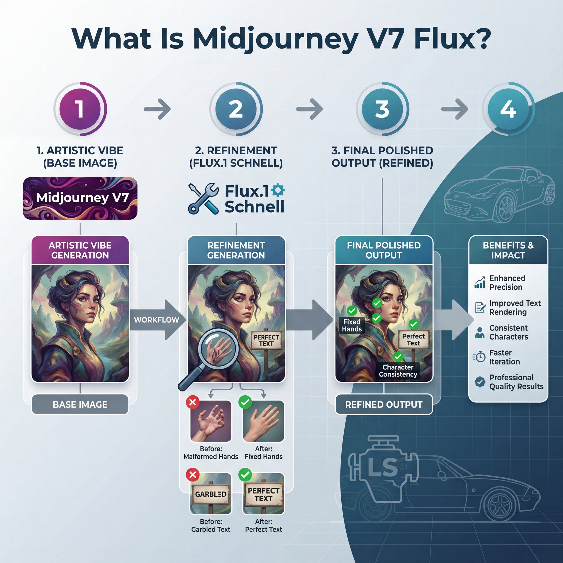 Illustration showing What Is Midjourney V7 Flux?
