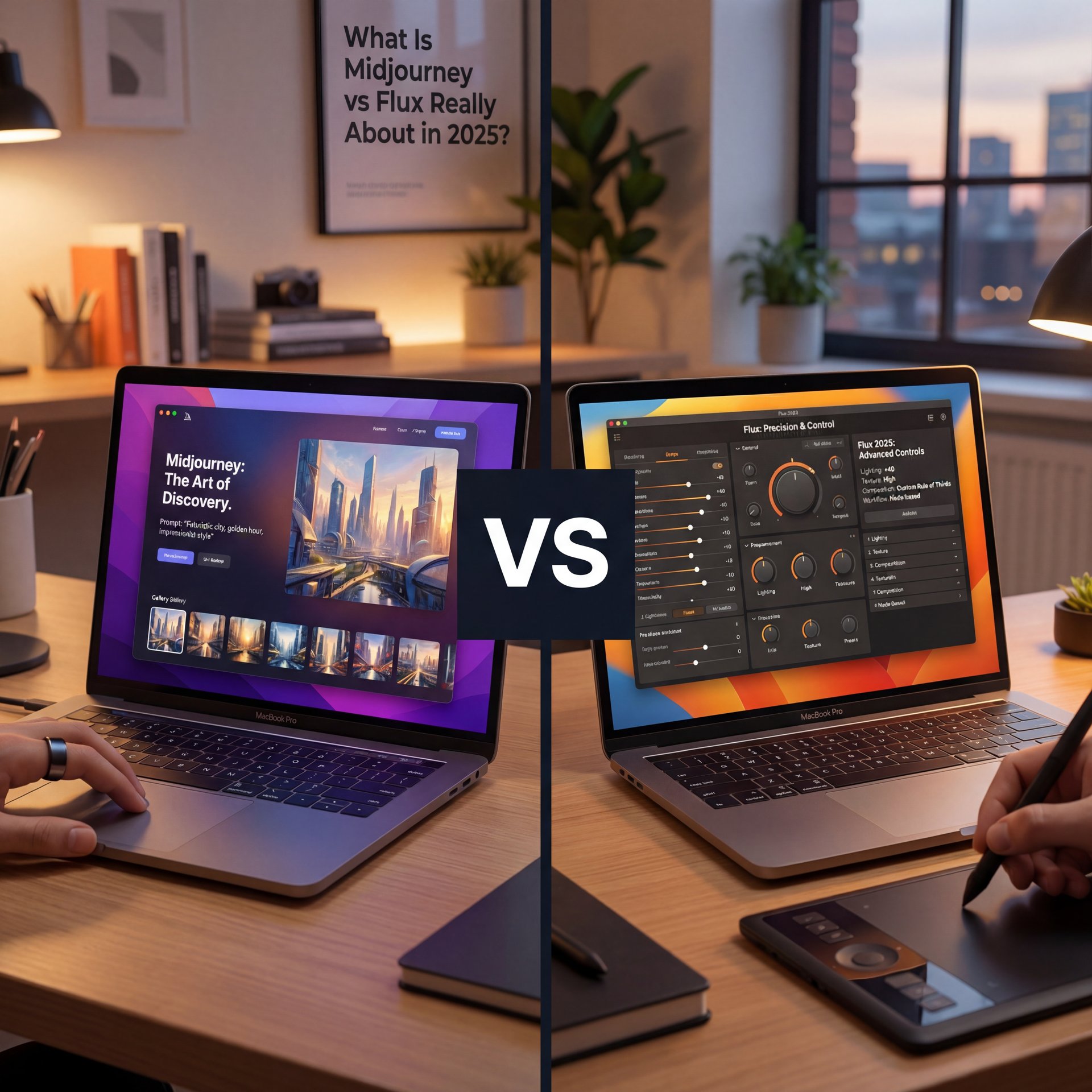 Illustration showing What Is Midjourney vs Flux Really About in 2025?