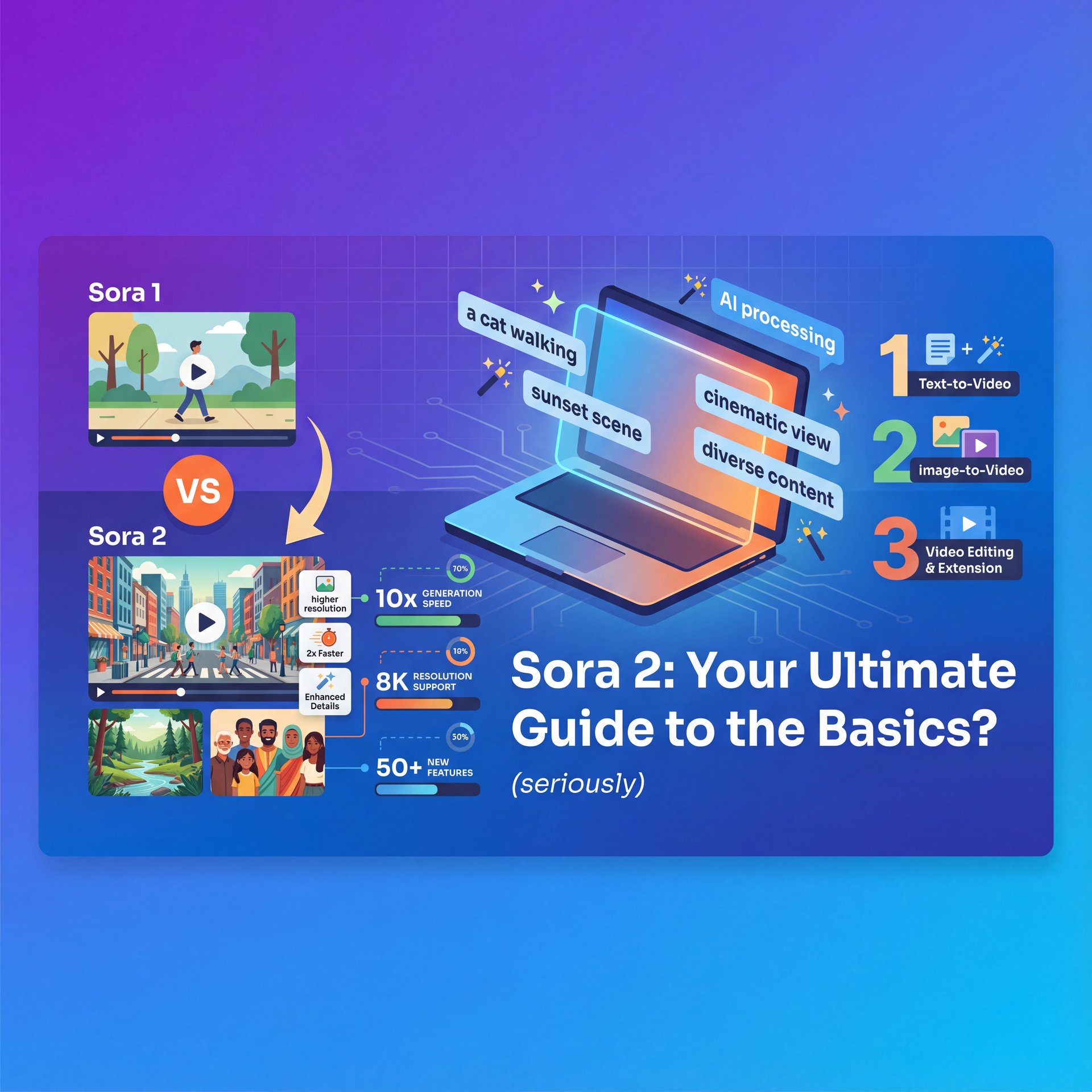 Illustration showing What Is Sora 2: Your Ultimate Guide to the Basics? (seriously)