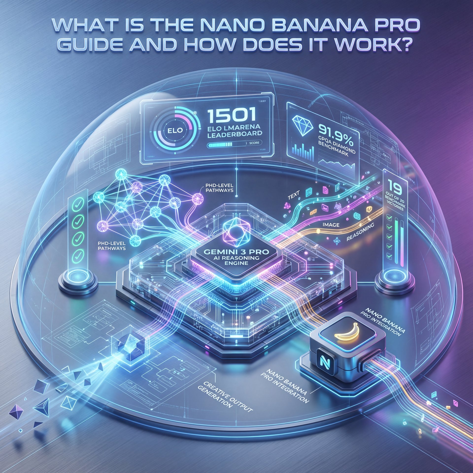 Illustration showing What Is the Nano Banana Pro guide and how does it work?