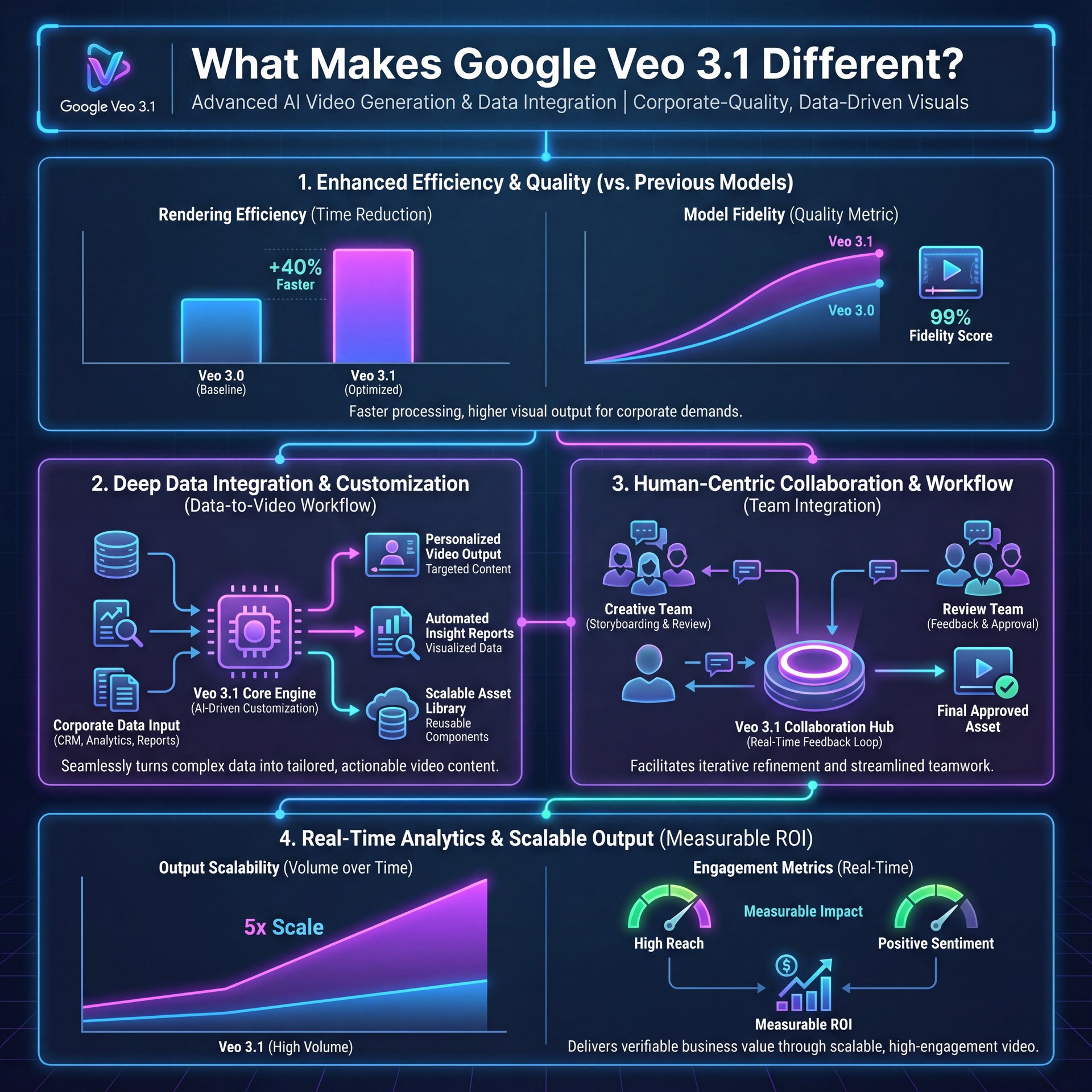 Illustration showing What Makes Google Veo 3.1 Different?