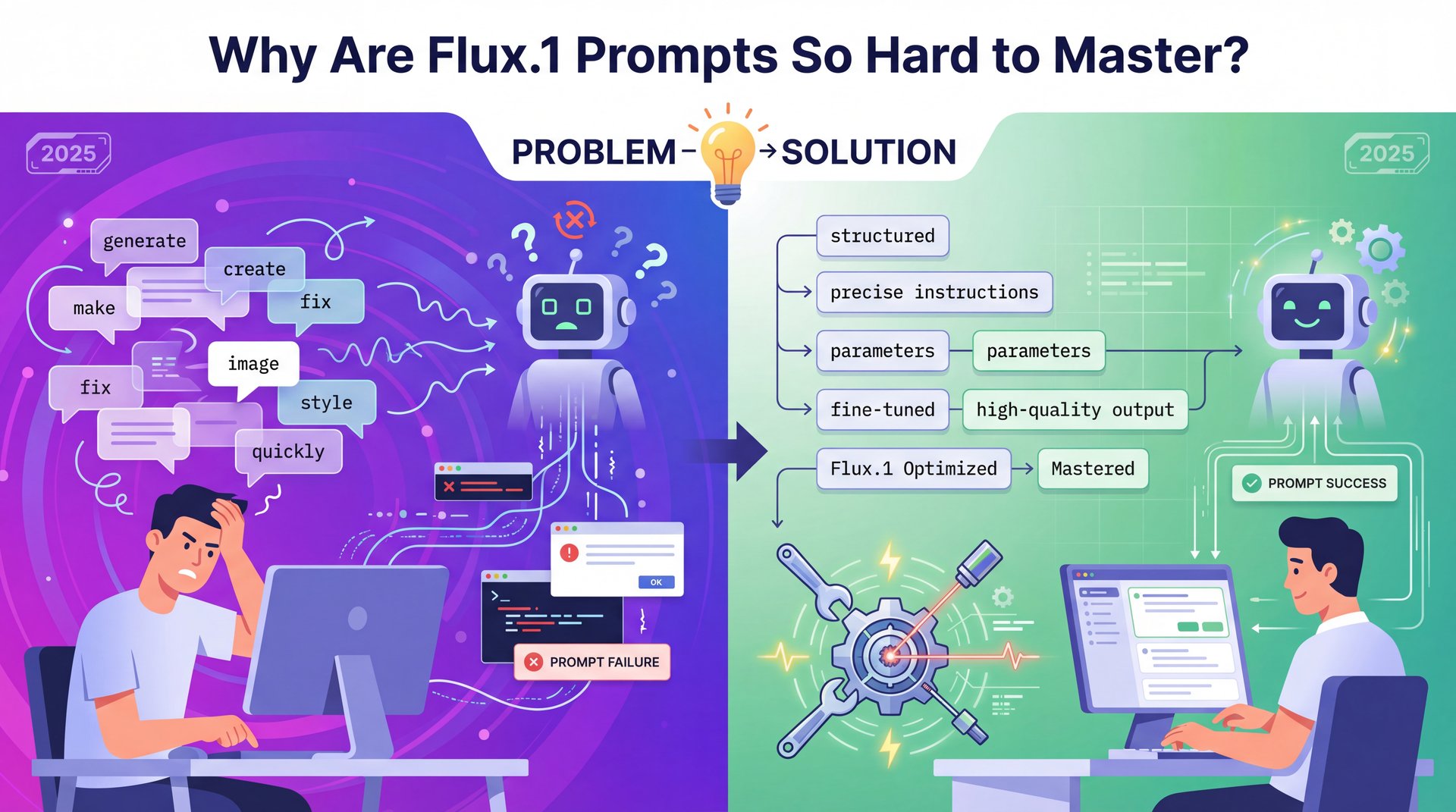 Illustration showing Why Are Flux.1 Prompts So Hard to Master?
