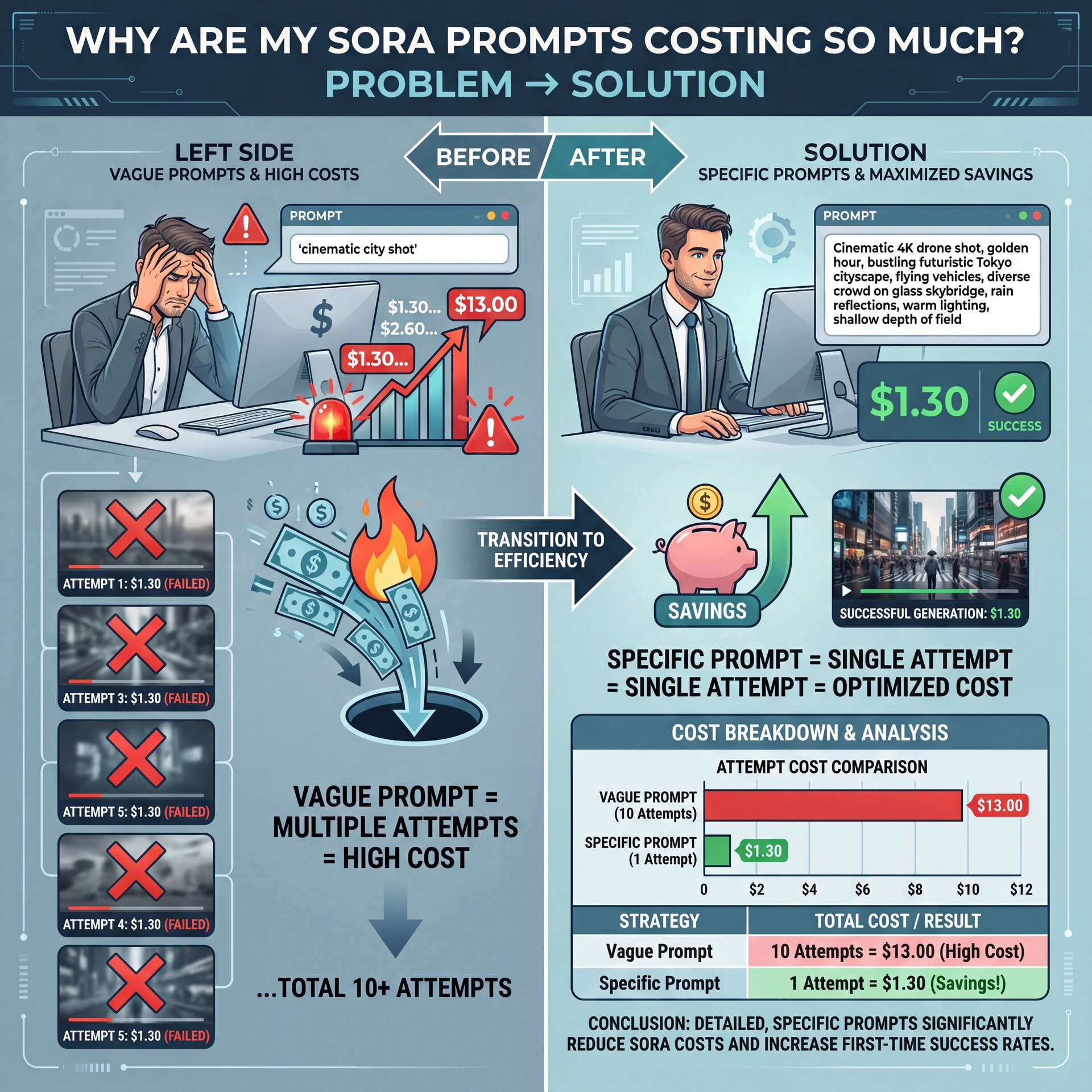 Illustration showing Why Are My Sora Prompts Costing So Much?