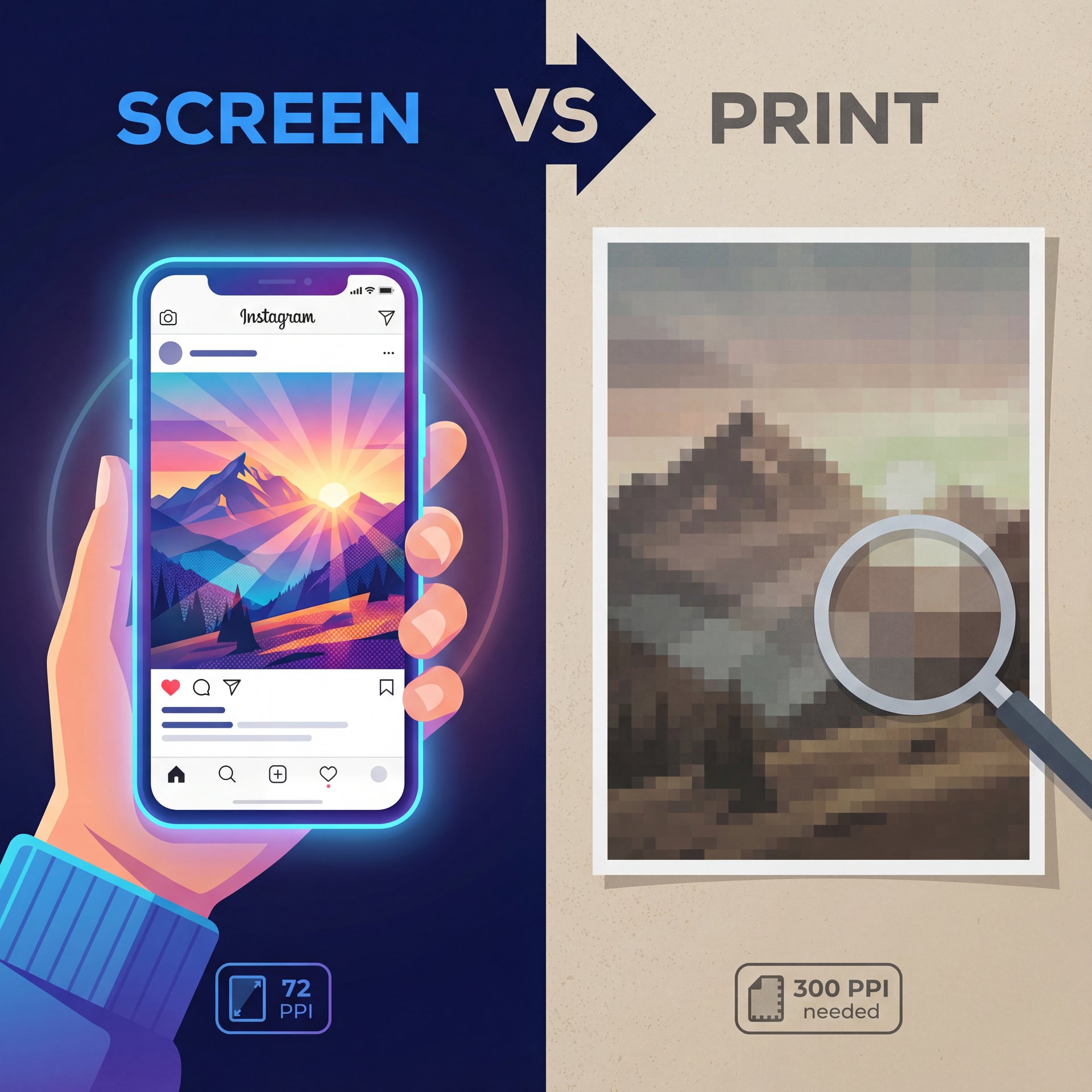 Illustration showing Why Can't I Just Print a Phone Photo?