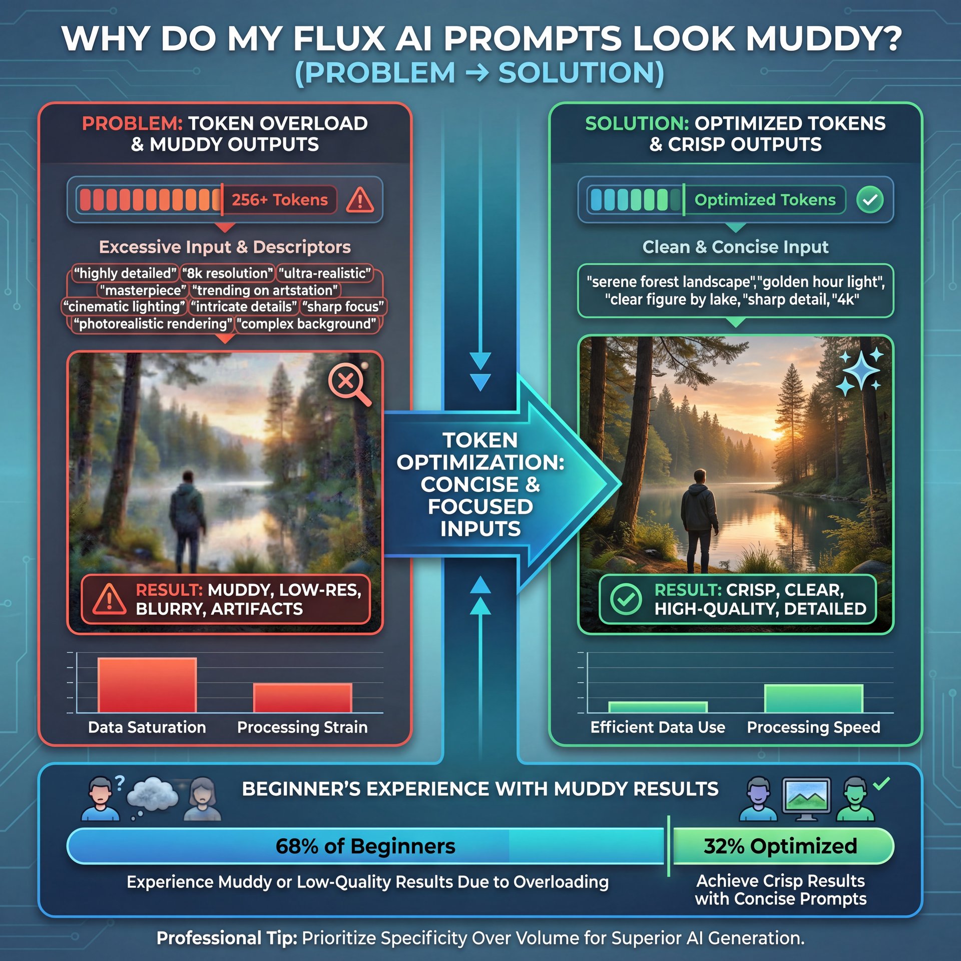 Illustration showing Why Do My Flux AI Prompts Look Muddy?
