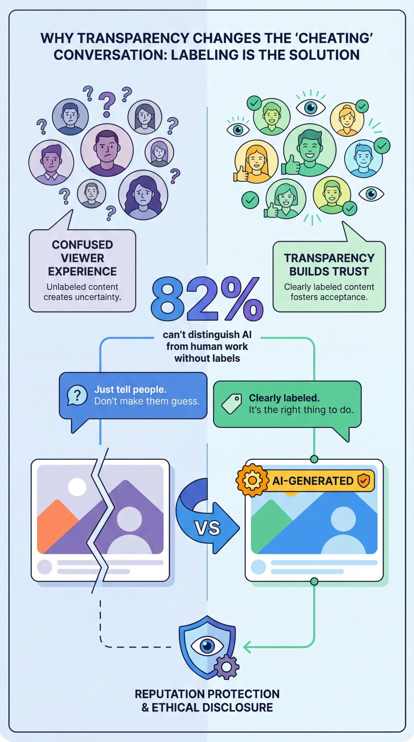 Illustration showing Why Transparency Changes the 
