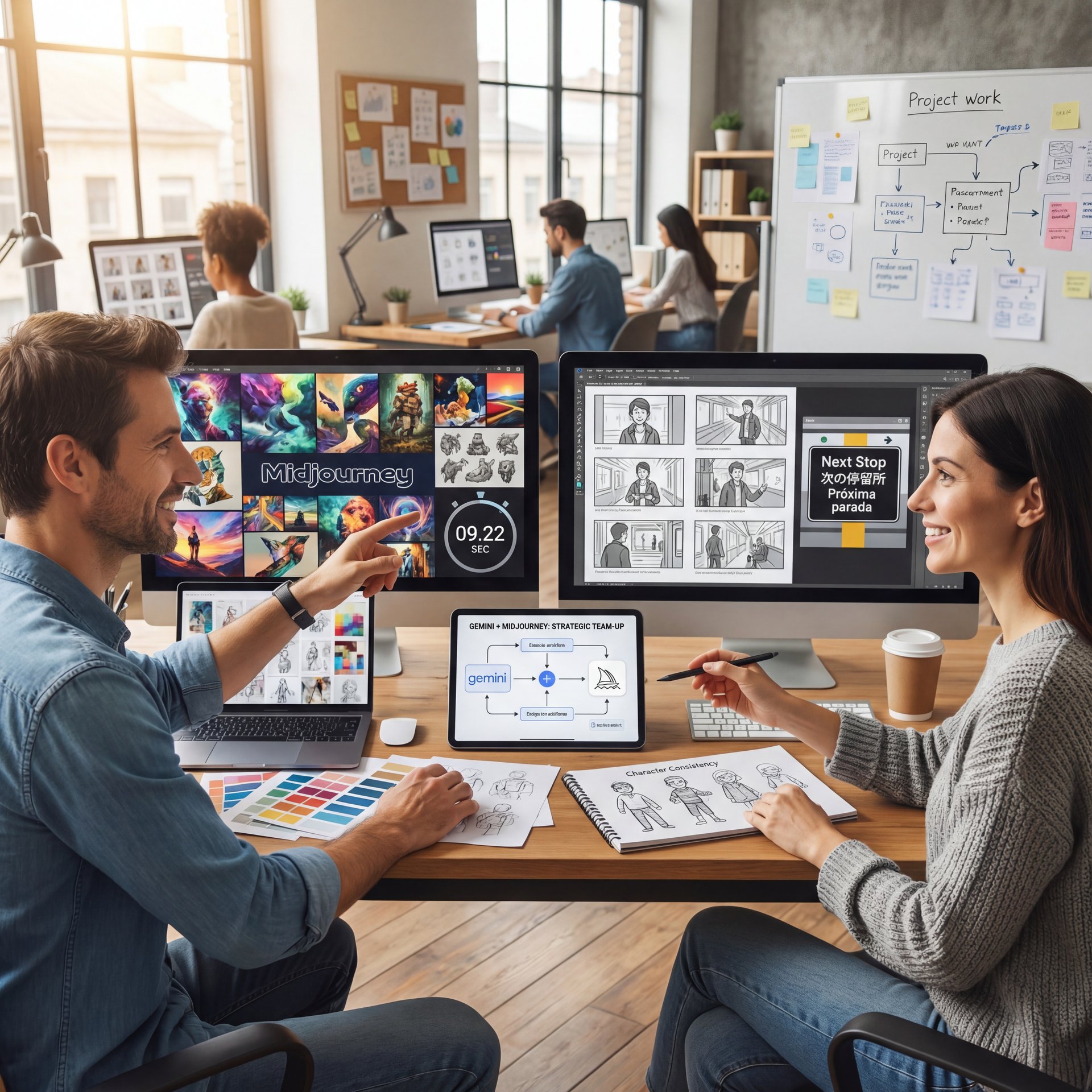 Illustration showing Why pros treat Gemini vs Midjourney as a team-up