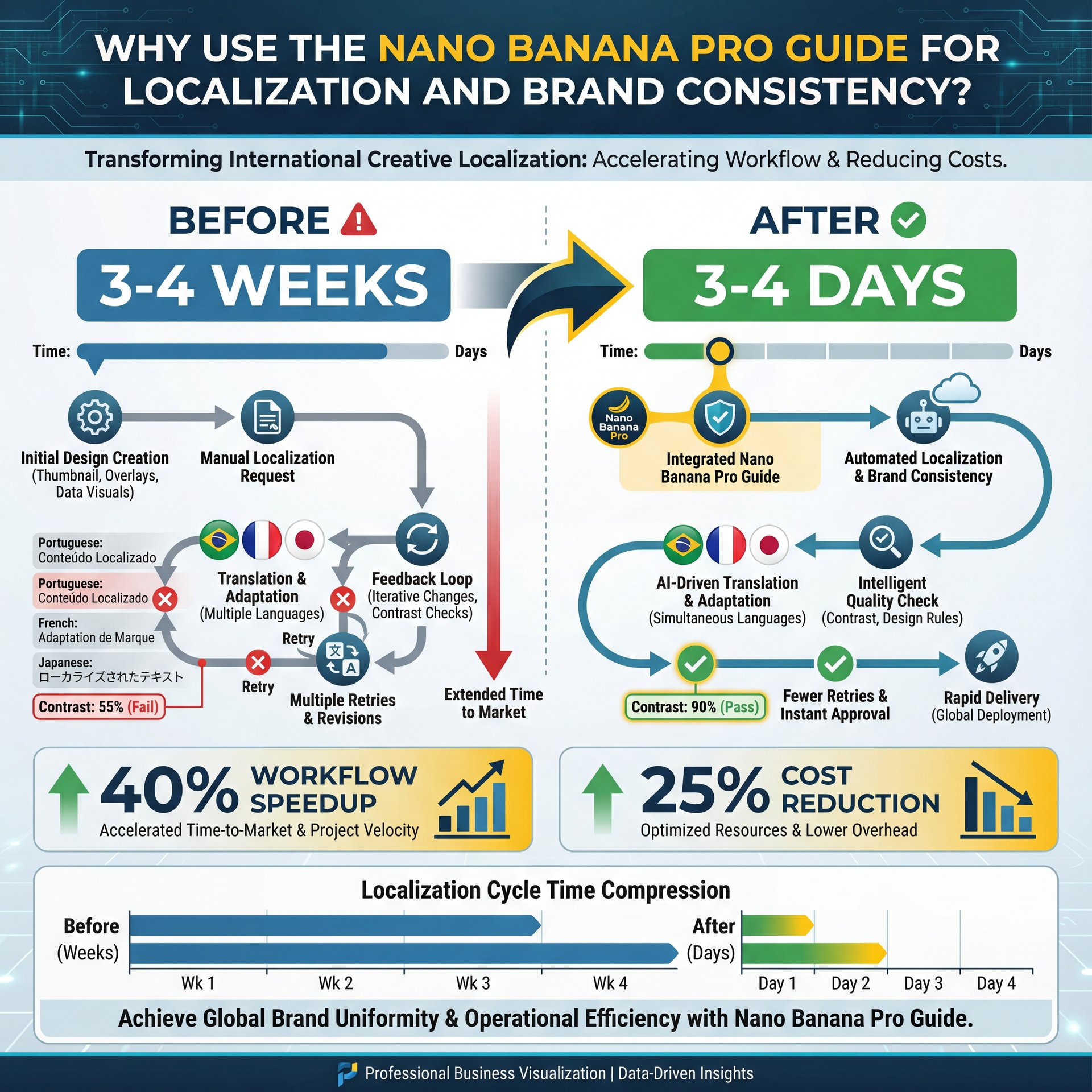 Illustration showing Why use the Nano Banana Pro guide for localization and brand consistency?