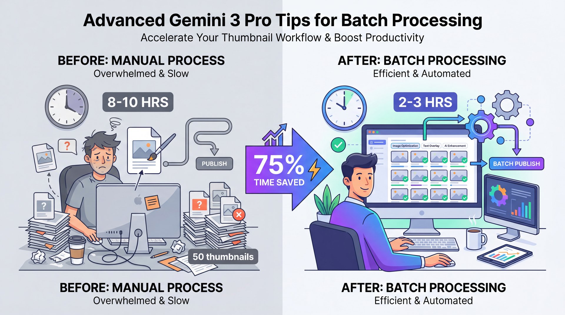 Illustration showing Advanced Gemini 3 Pro Tips for Batch Processing