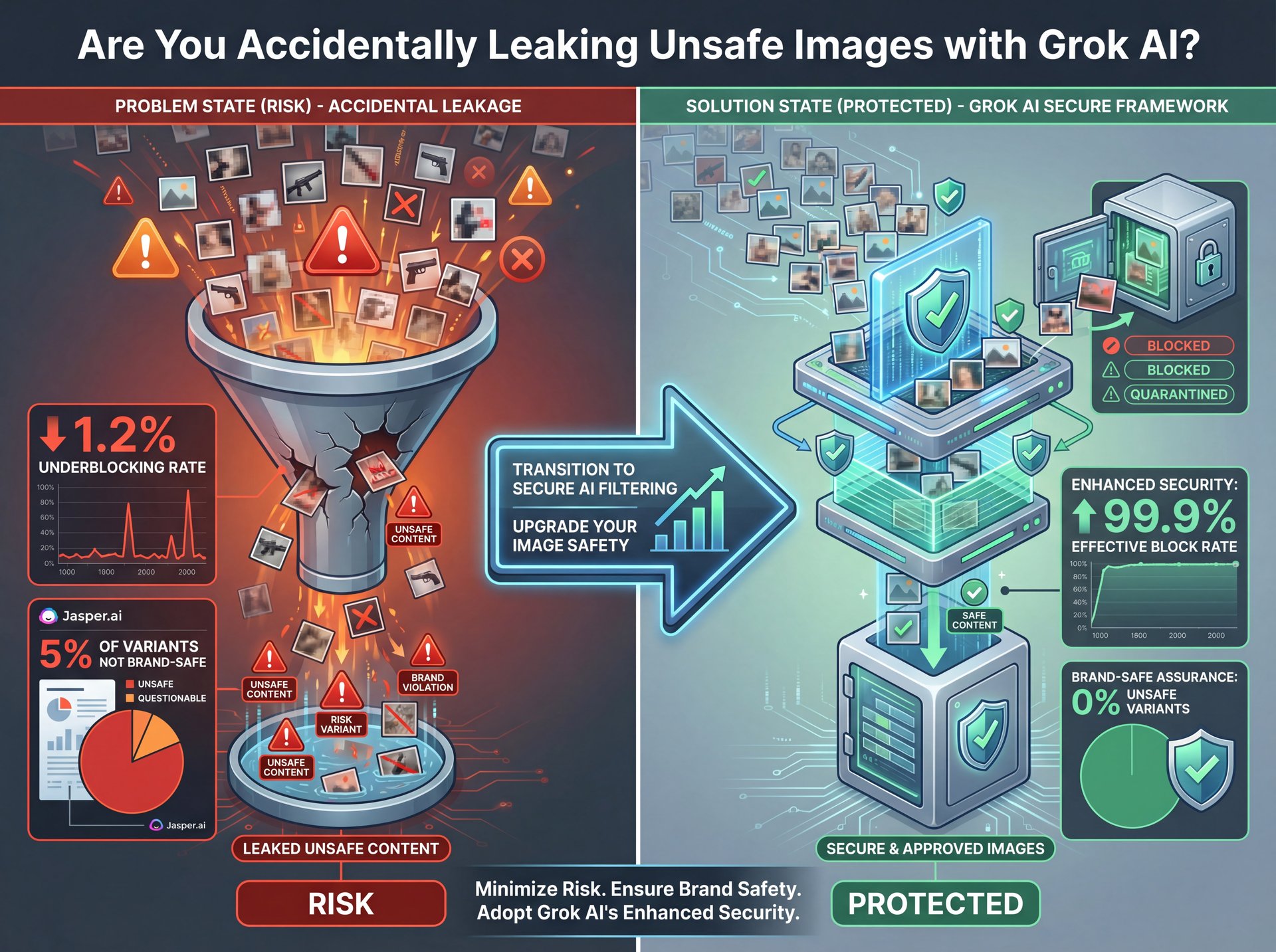 Illustration showing Are You Accidentally Leaking Unsafe Images with Grok AI?