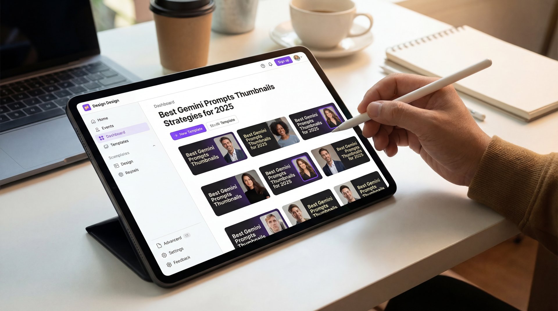 Illustration showing Best Gemini Prompts Thumbnails Strategies for 2025