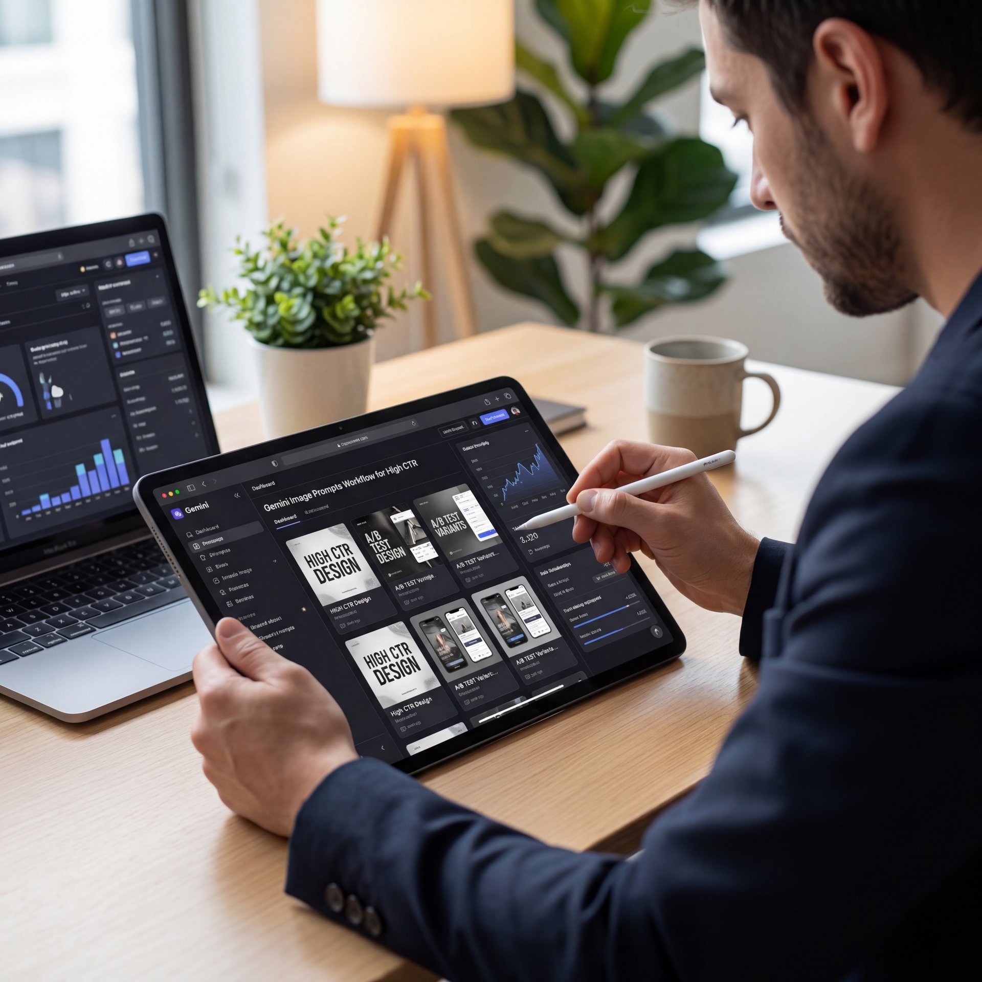 Illustration showing Best Gemini image prompts workflow for high CTR