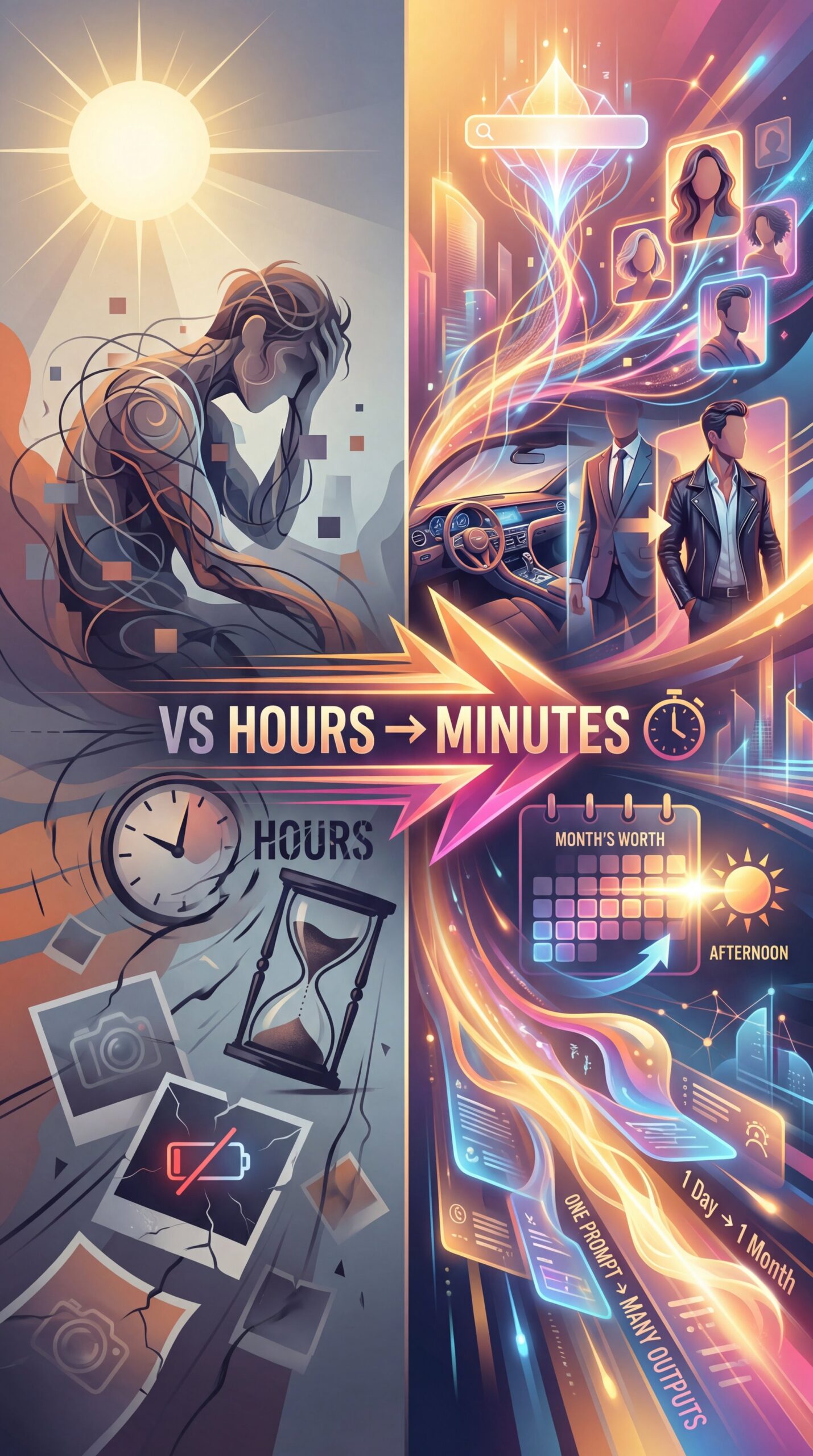 Illustration showing How Gemini AI Prompts Speed Up Content Creation